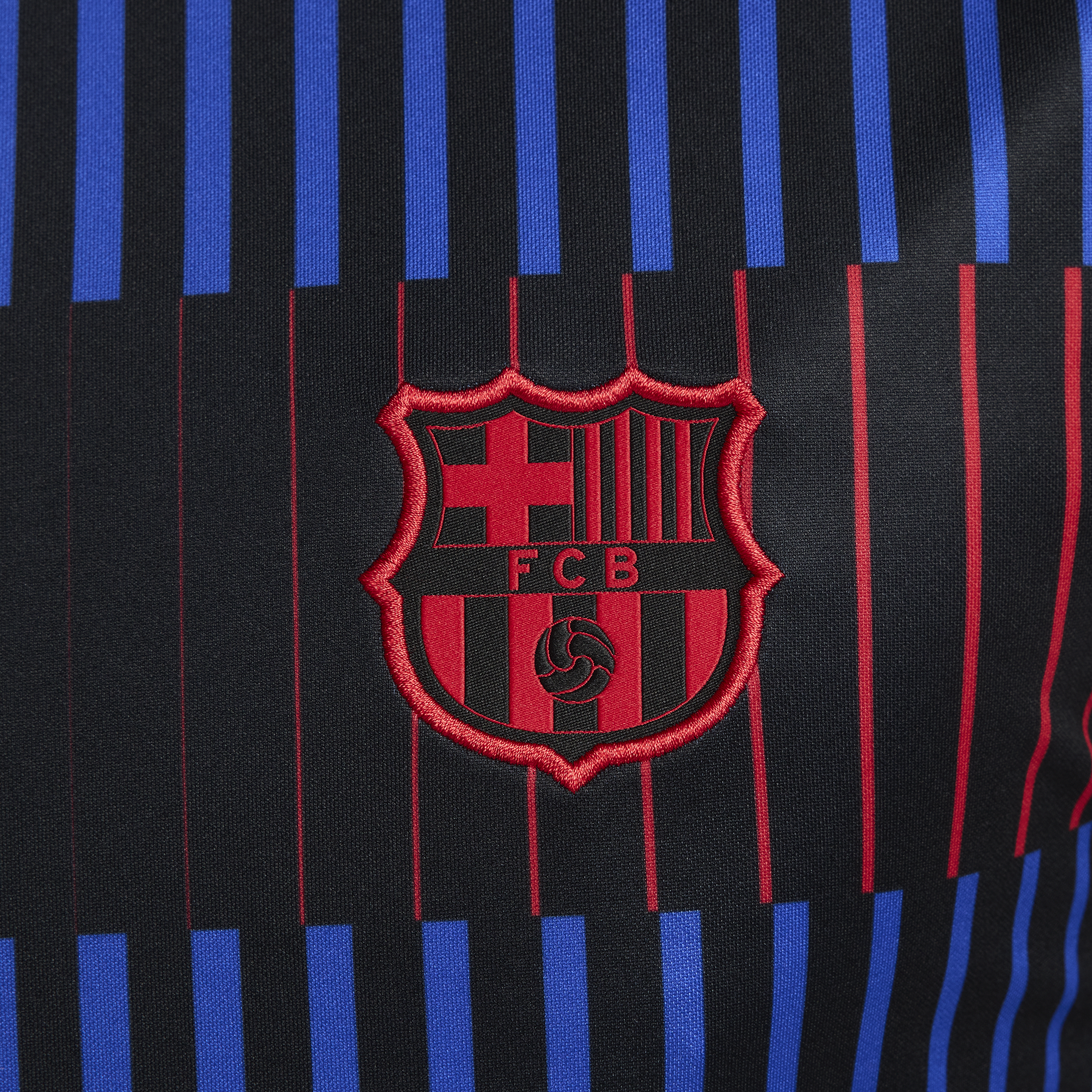 Haut de foot à manches courtes d'avant-match Nike Dri-FIT FC Barcelona Academy Pro Extérieur pour homme - Noir