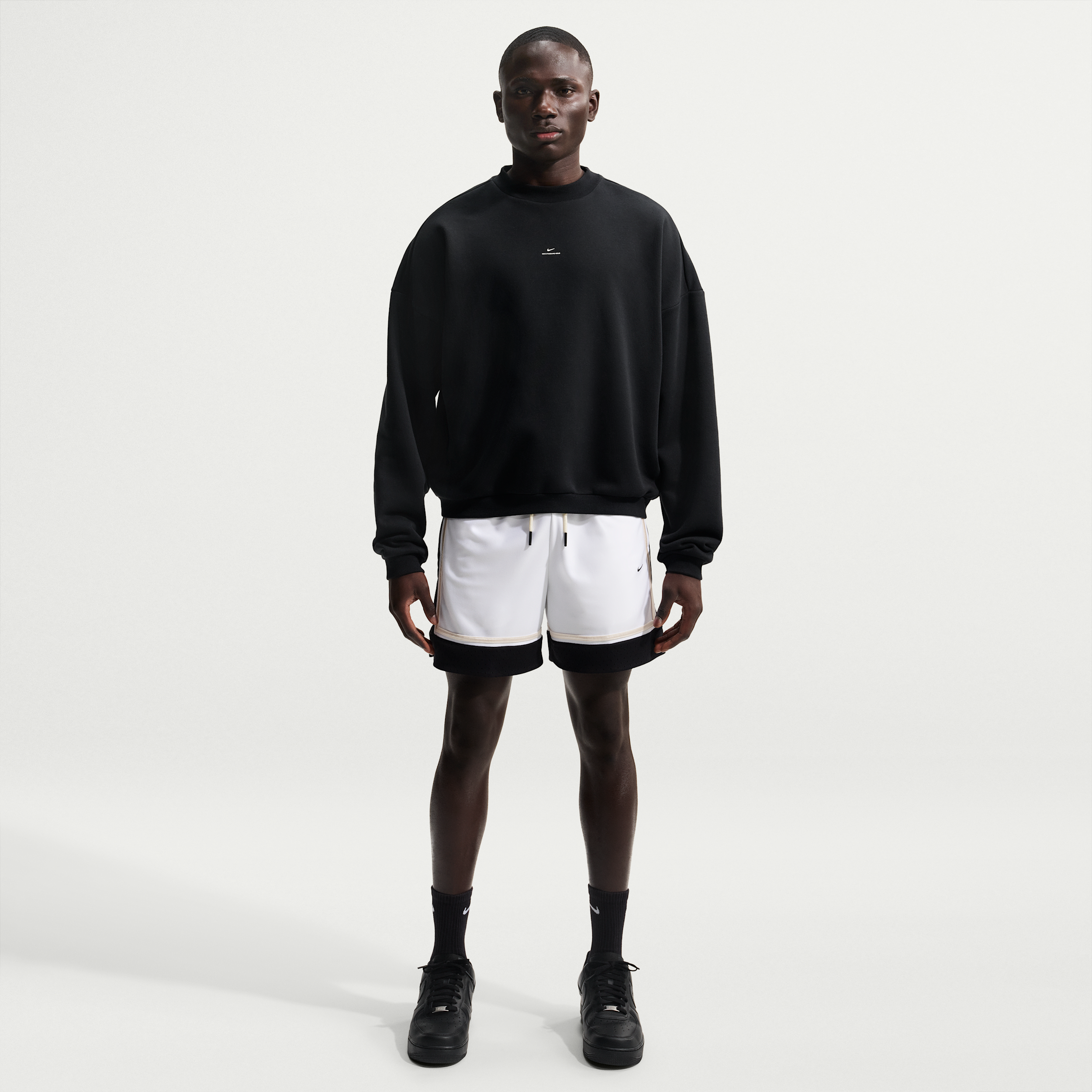 Thumbnail - Nike Standard Issue Dri-FIT Herren-Basketballshorts (ca. 15 cm) - Weiß