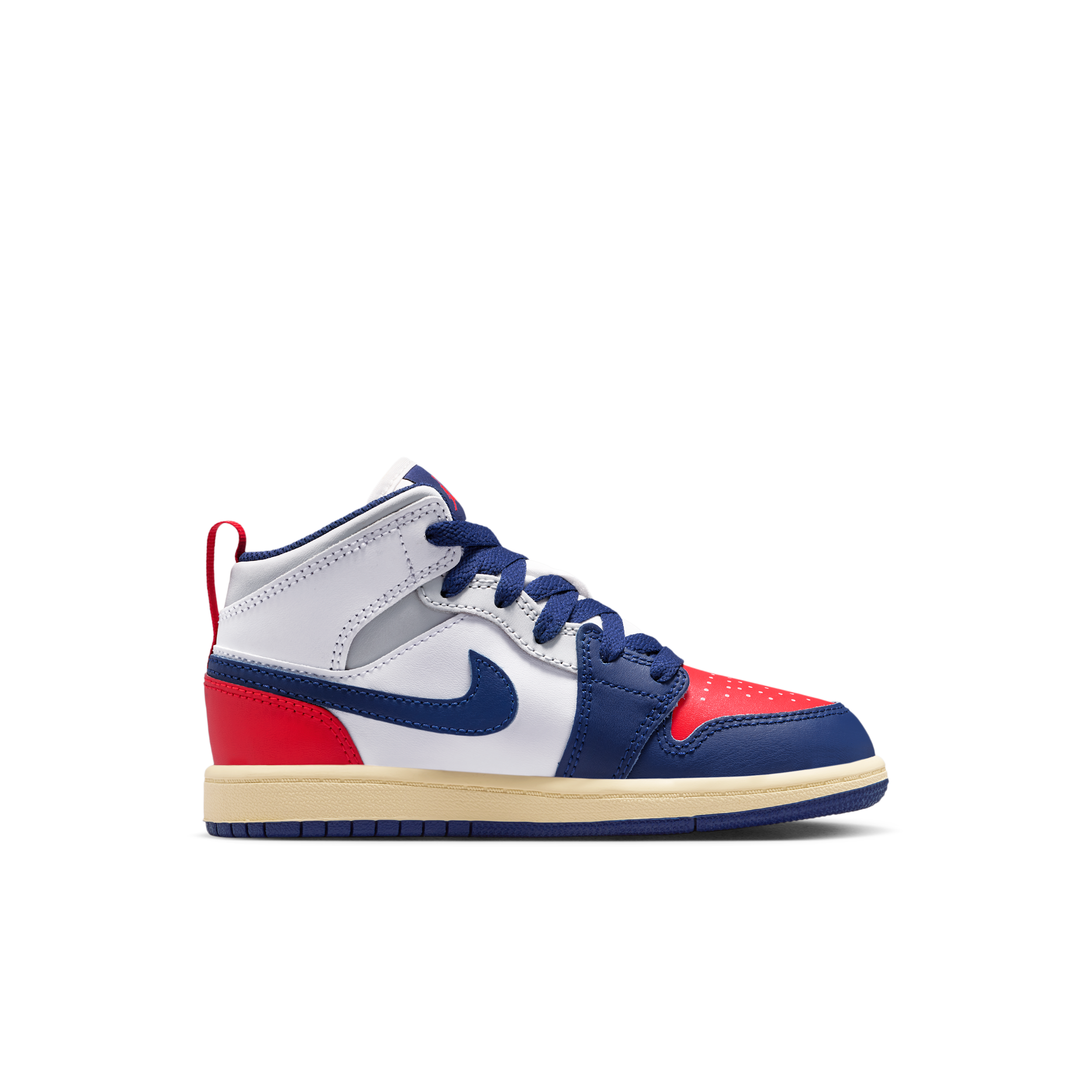 Thumbnail - Jordan 1 Mid Schuh für jüngere Kinder - Weiß