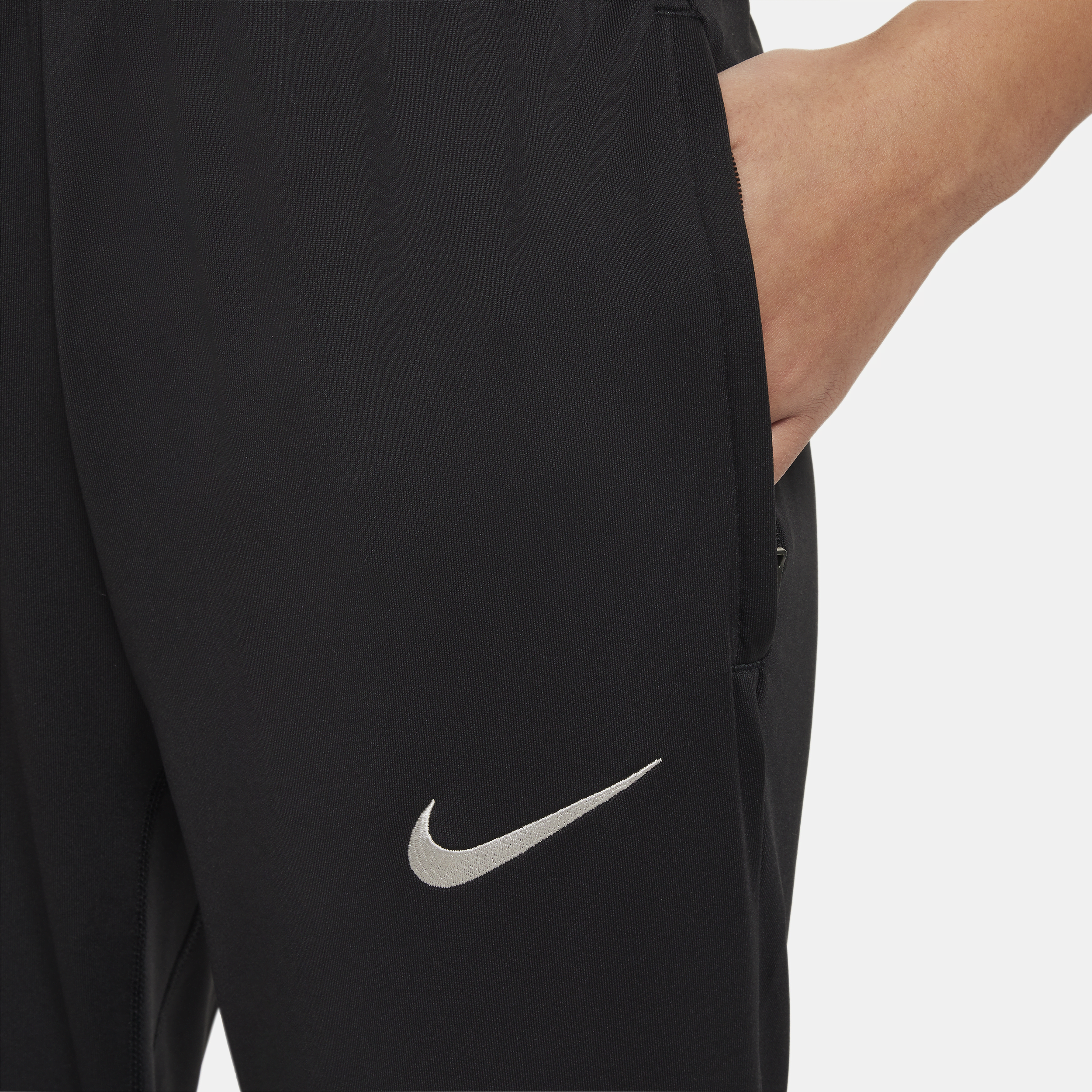 Nike Liverpool FC Strike Dri-FIT knit voetbalbroek voor kids Zwart