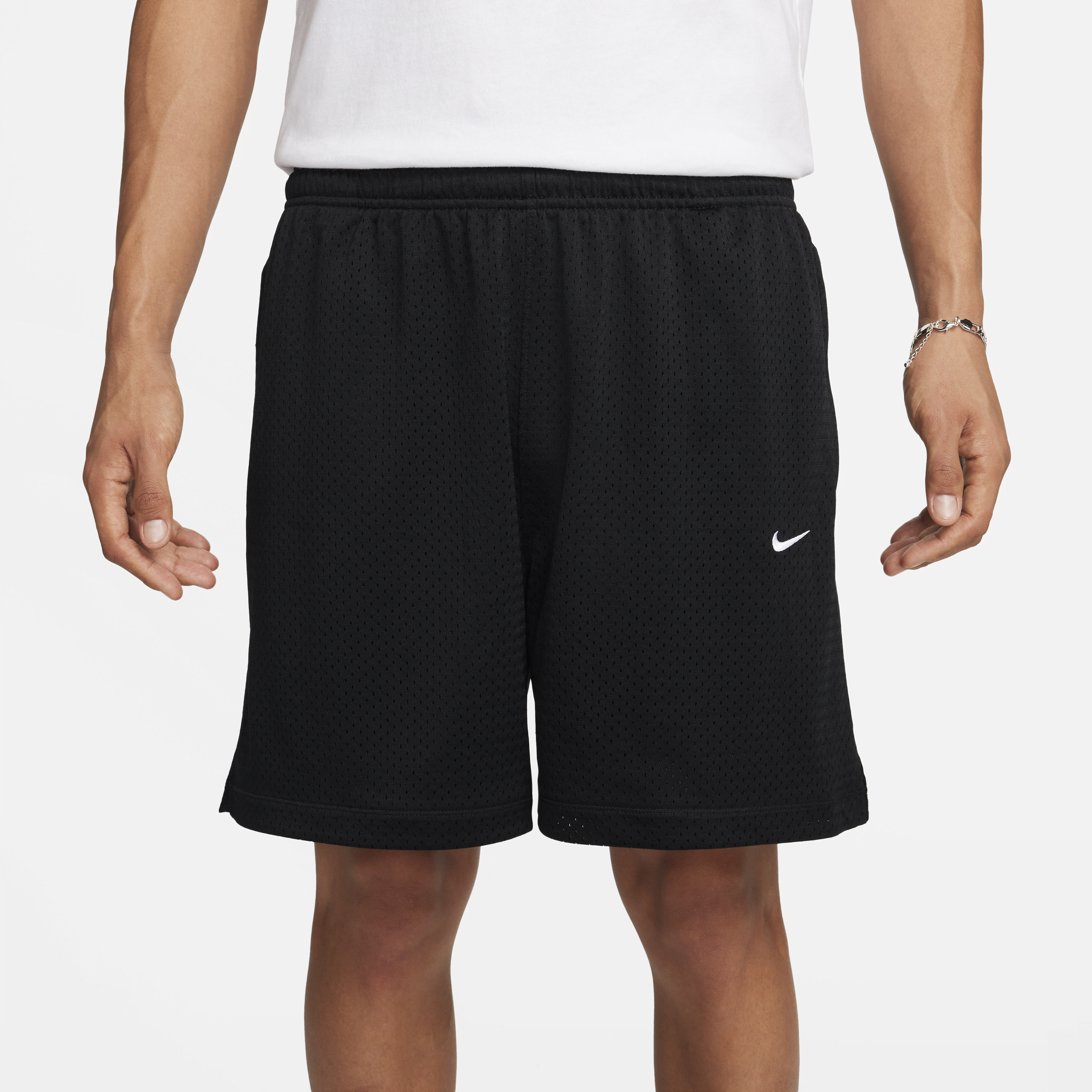 Nike Sportswear Swoosh herenshorts met mesh Zwart