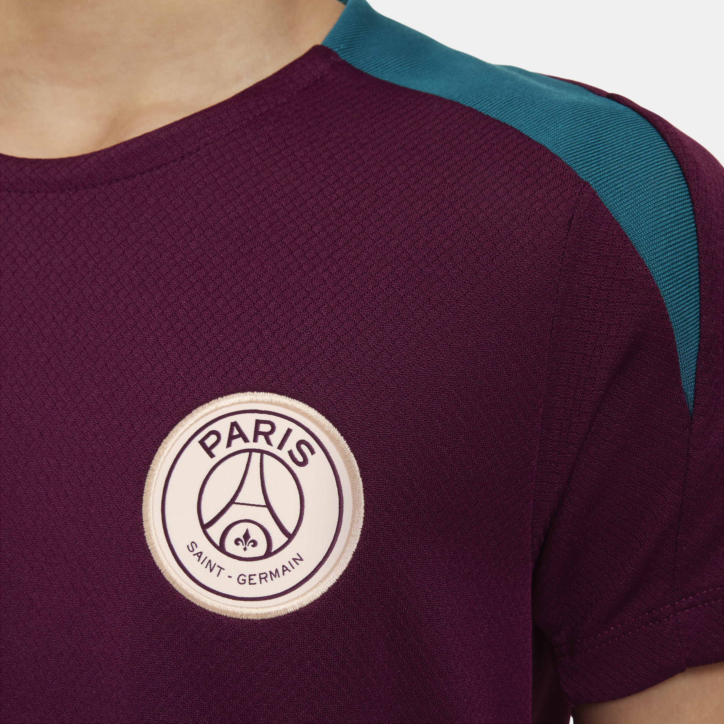 Haut de foot en maille à manches courtes Nike Dri-FIT Paris Saint-Germain Strike pour ado - Rouge