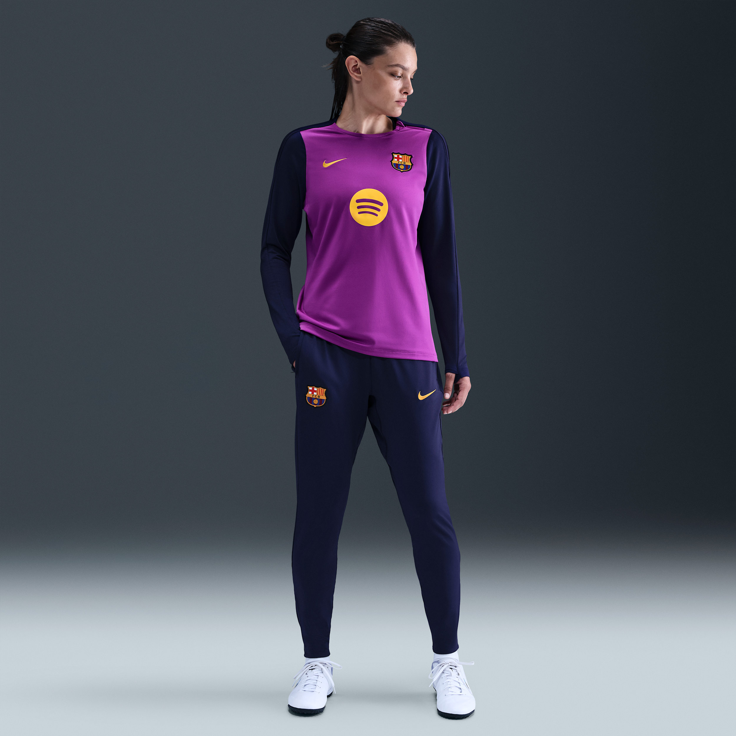 Nike FC Barcelona Strike  Dri-FIT knit voetbalbroek voor dames - Paars