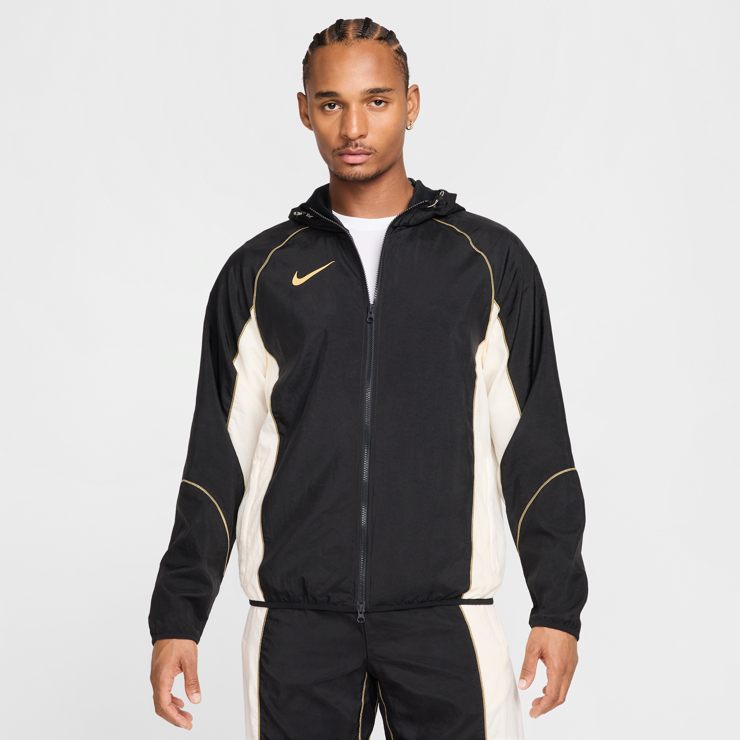 Thumbnail - Nike Strike+ wasserabweisende Fußballjacke mit Kapuze (Herren) - Schwarz