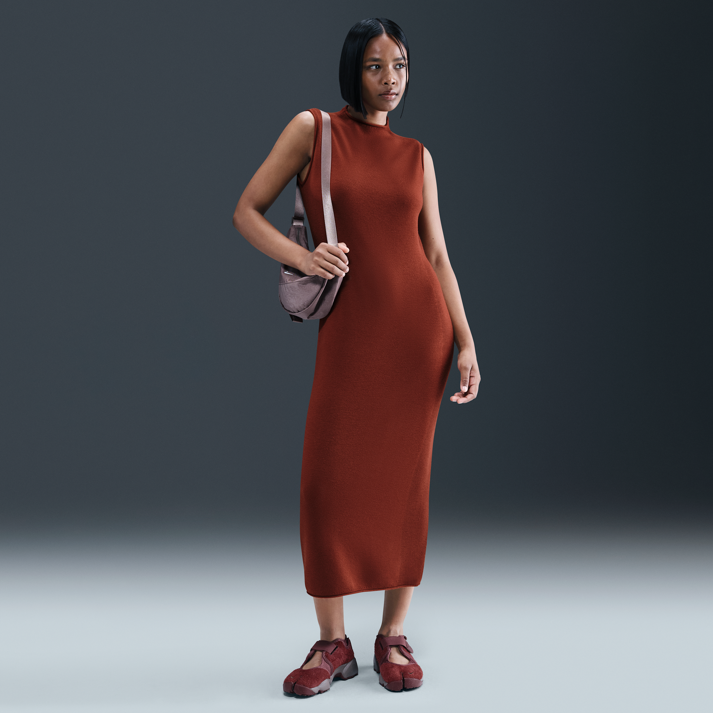 Nike Wool Classics Knit Dress - Red - Wool