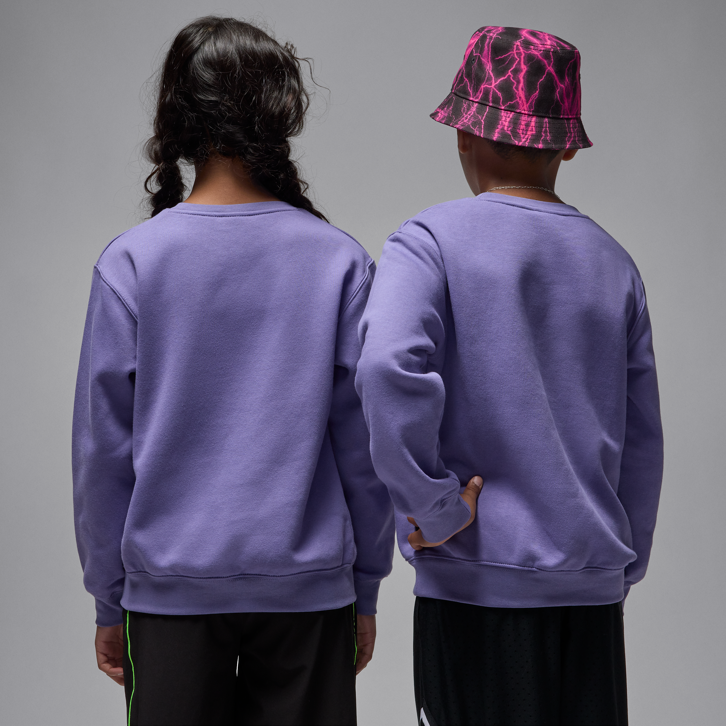Thumbnail - Jordan Brooklyn Fleece Rundhalsshirt (ältere Kinder) - Lila