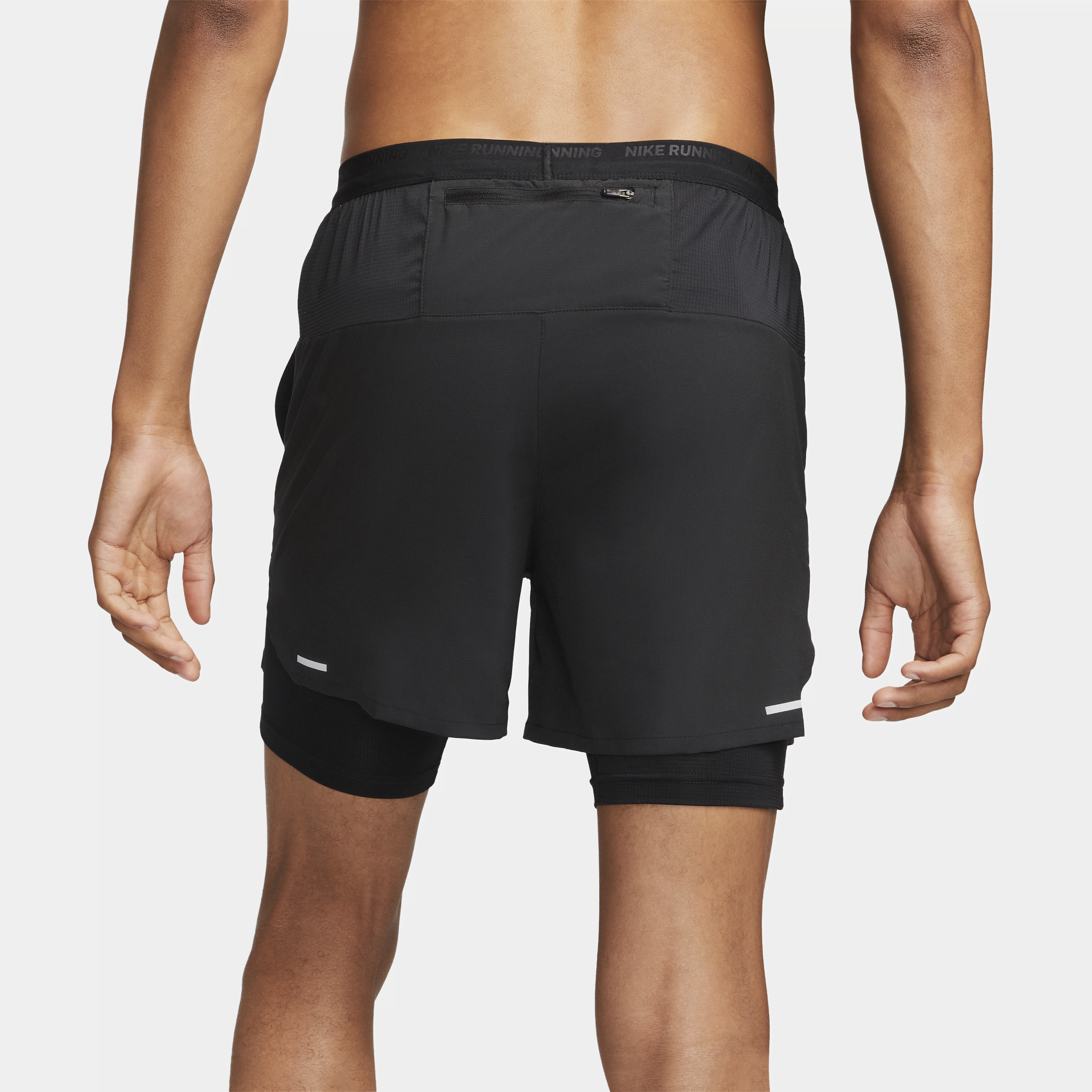 Short de running hybride Dri-FIT Nike Stride 13 cm pour homme - Noir