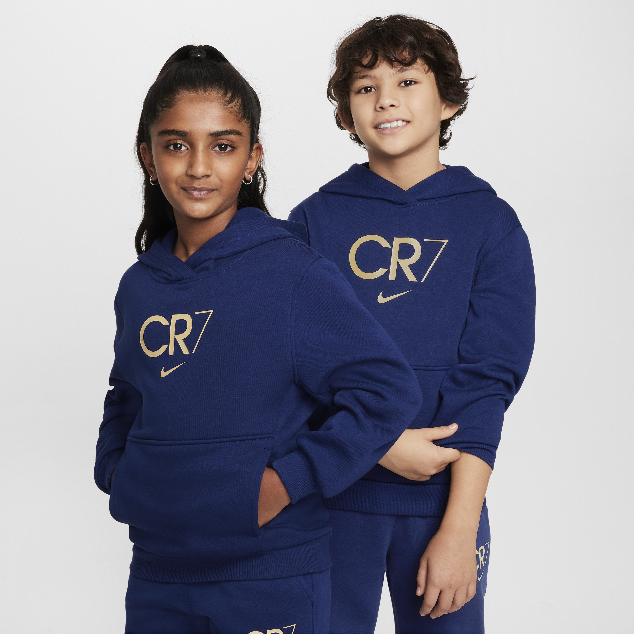 Sweat à capuche de foot CR7 Club Fleece pour ado - Bleu