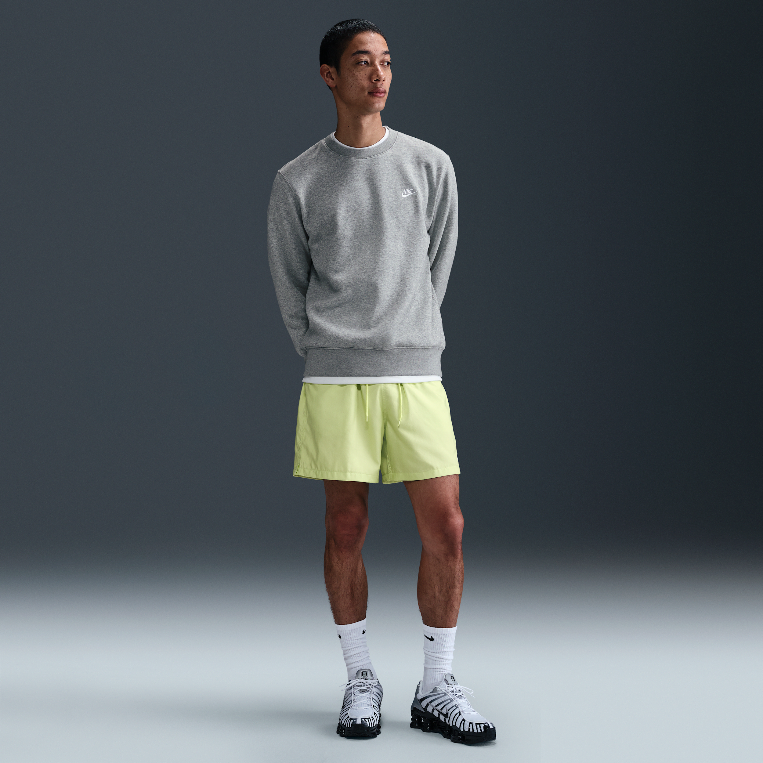 Haut en Fleece Nike Club pour homme - Gris