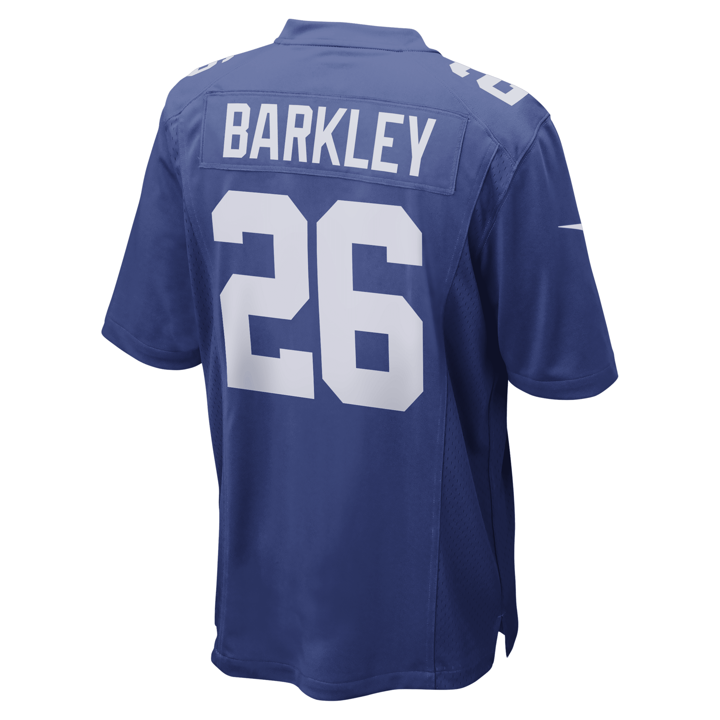 Nike NFL New York Giants (Saquon Barkley) American-football-wedstrijdjersey voor heren Blauw