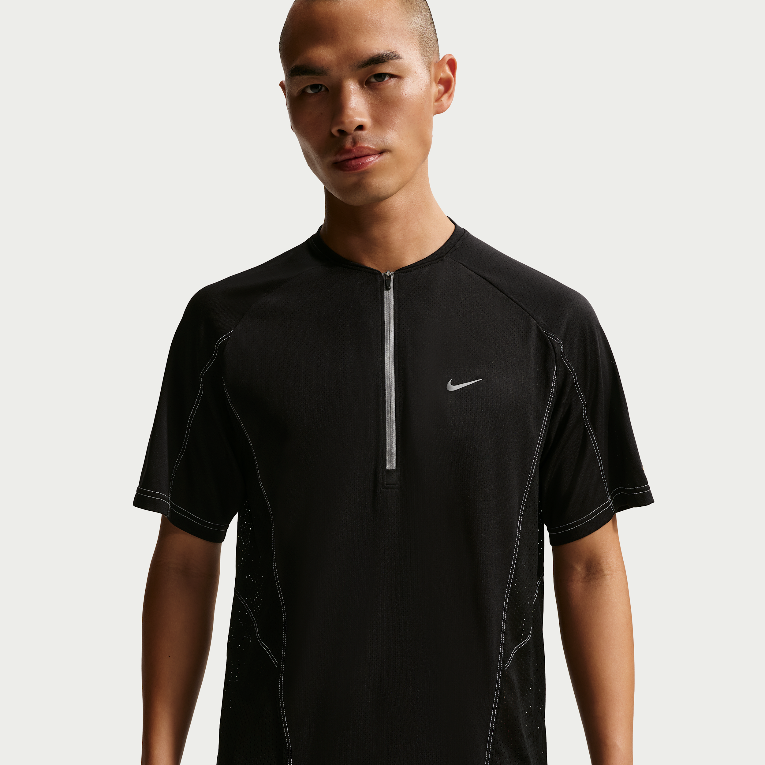 Nike Retro Dr-FIT hardlooptop met korte mouwen voor heren - Zwart