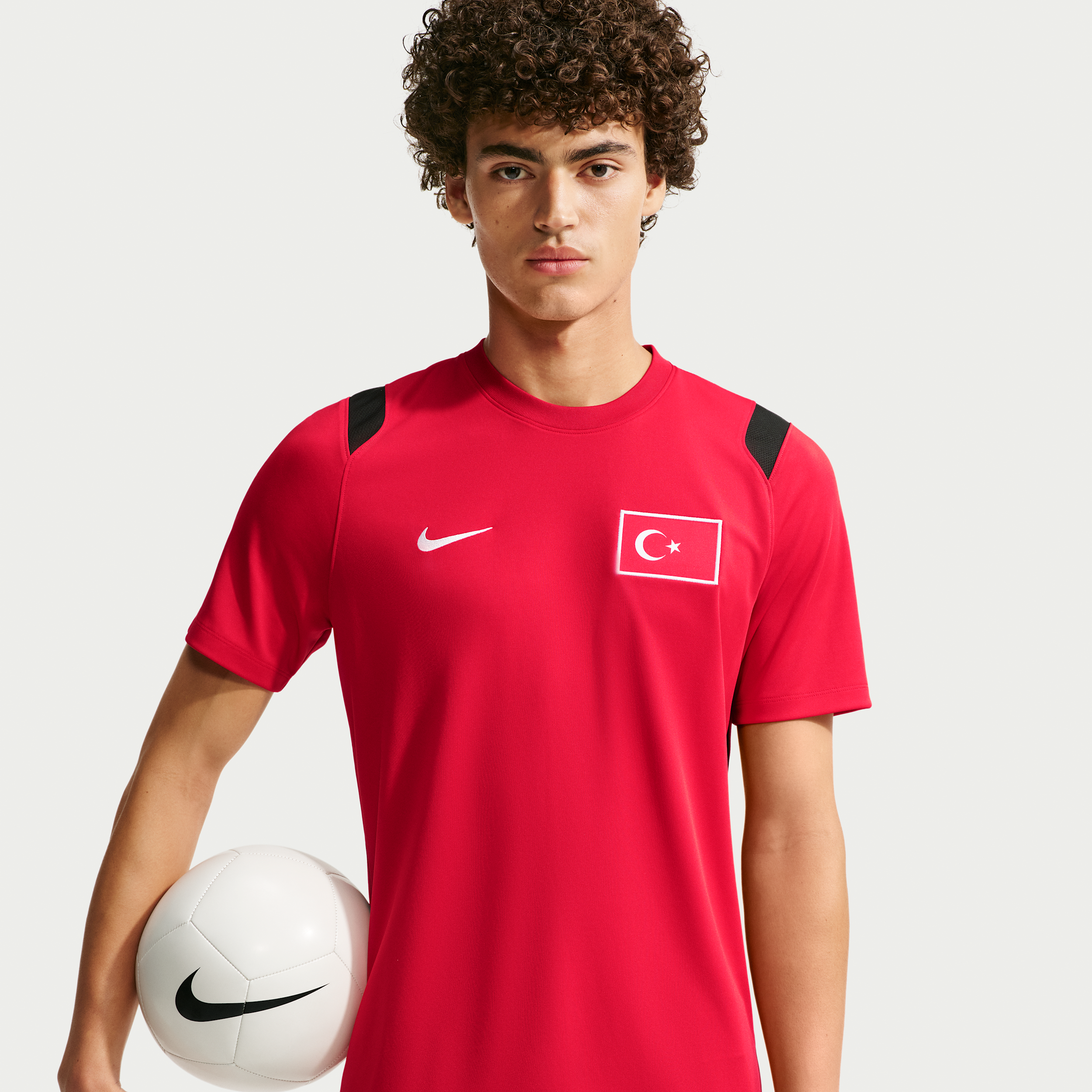 Tyrkiet 2026 Academy Pro kortærmet trøje Nike Dri-FIT fodboldtrøje med korte ærmer til mænd - rød