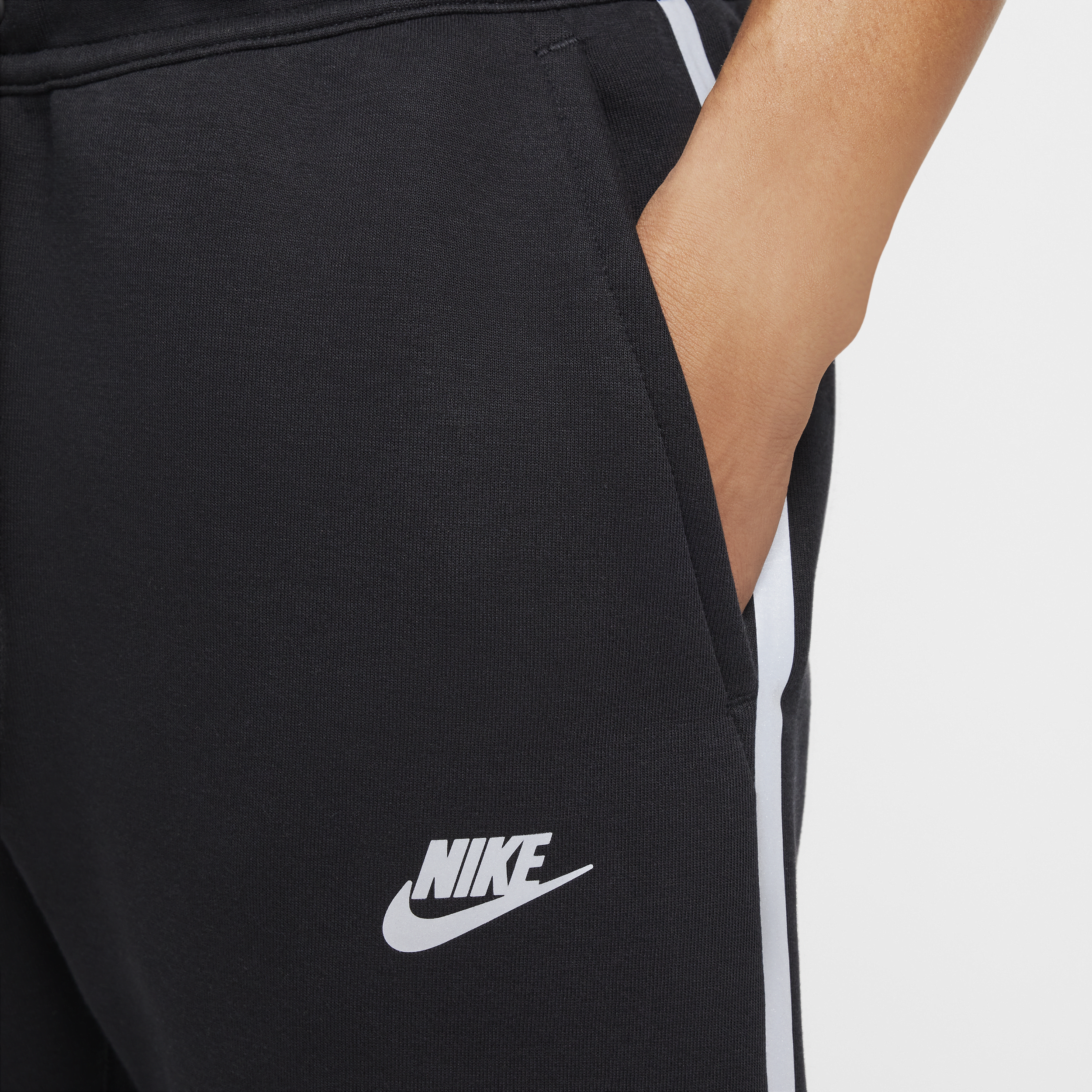 Pantalon de jogging en tissu Fleece à motifs réfléchissants Nike Tech pour homme - Noir