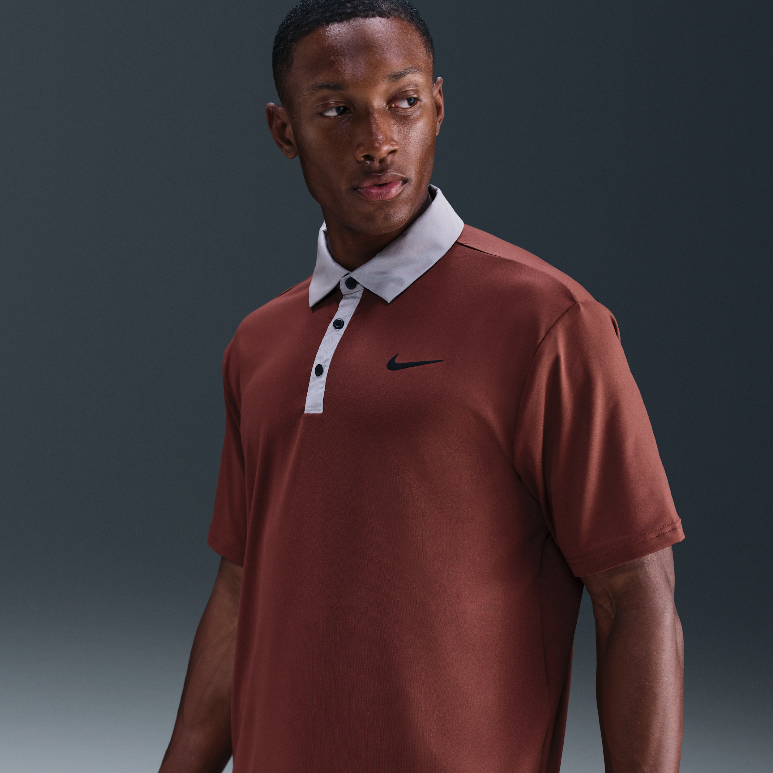 Thumbnail - Nike Tour Dri-FIT Golf-Poloshirt (Herren) - Braun