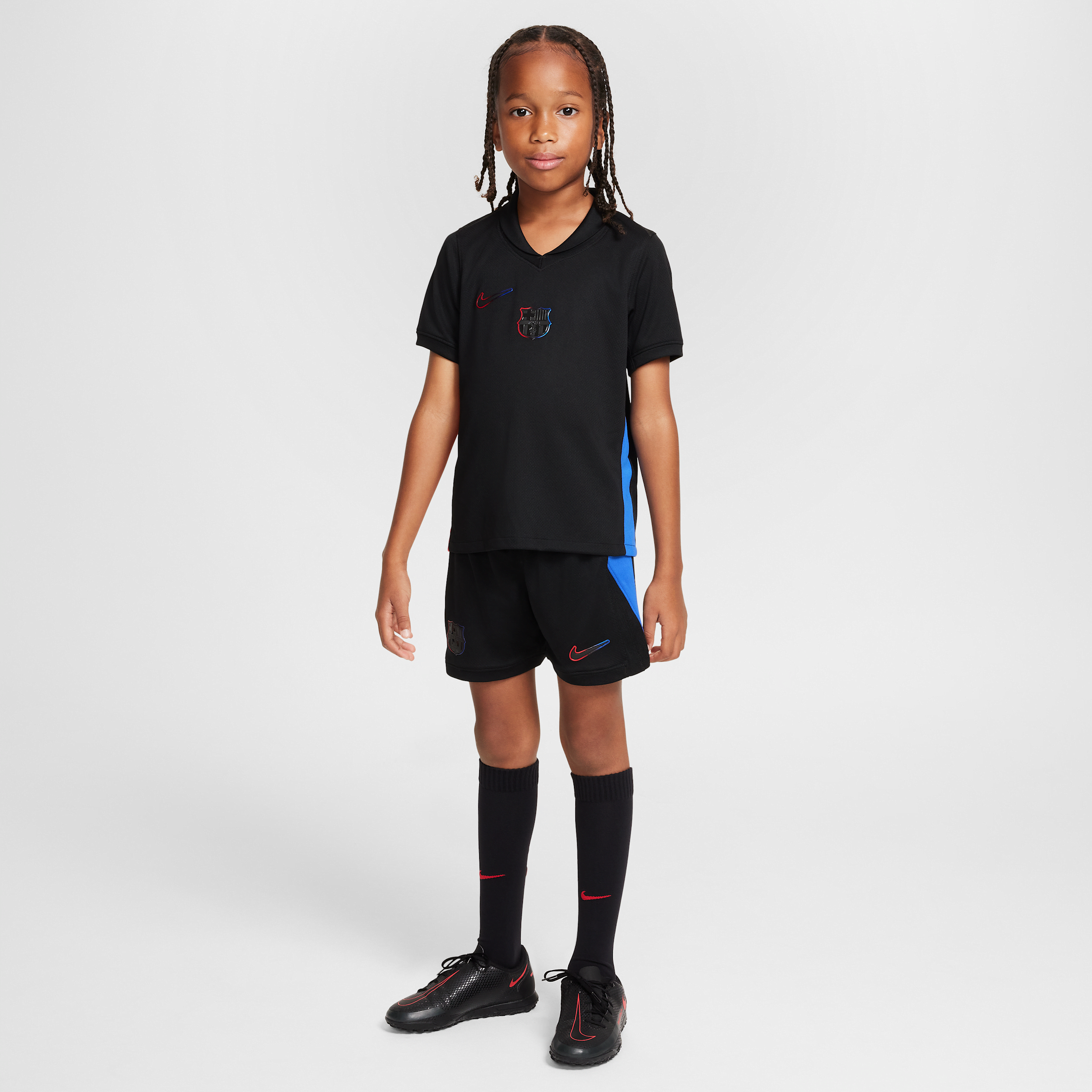 Ensemble 3 pièces replica Nike Football FC Barcelone 2024/25 Stadium Extérieur pour enfant - Noir