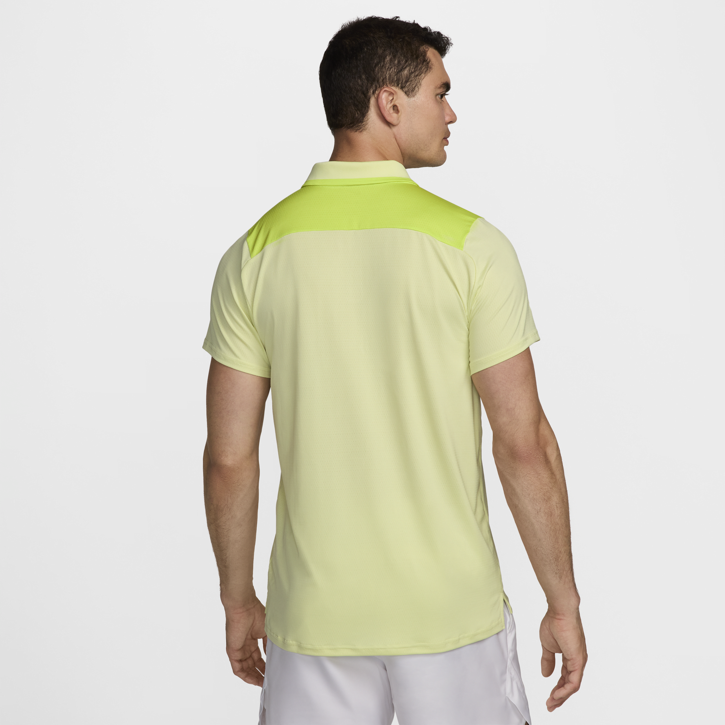 Nike Court Advantage Dri-FIT tennispolo voor heren Geel