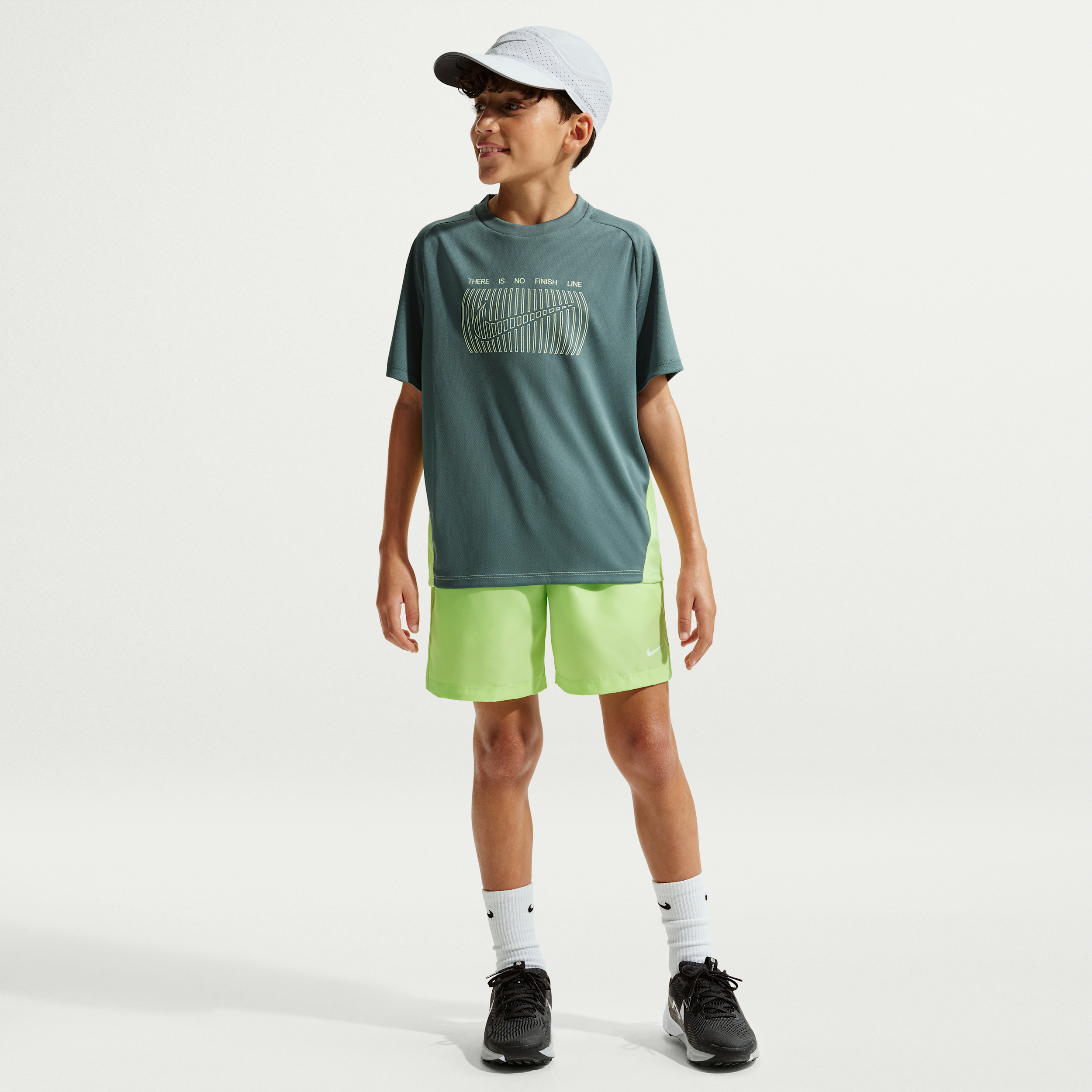 Nike Multi Older Kids Dri-FIT Training Shorts - Green