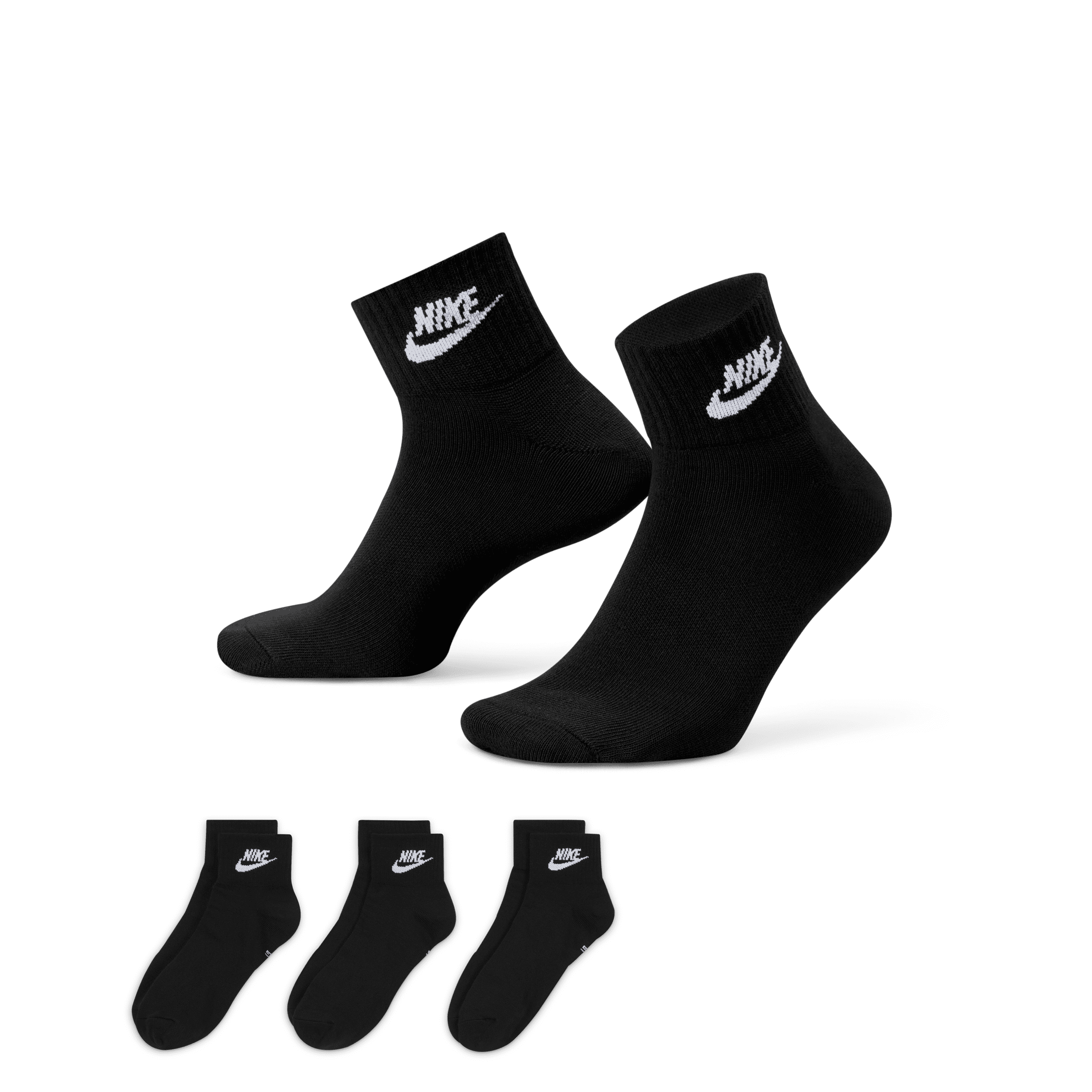 Socquettes Nike Everyday Essential (3 paires) - Noir