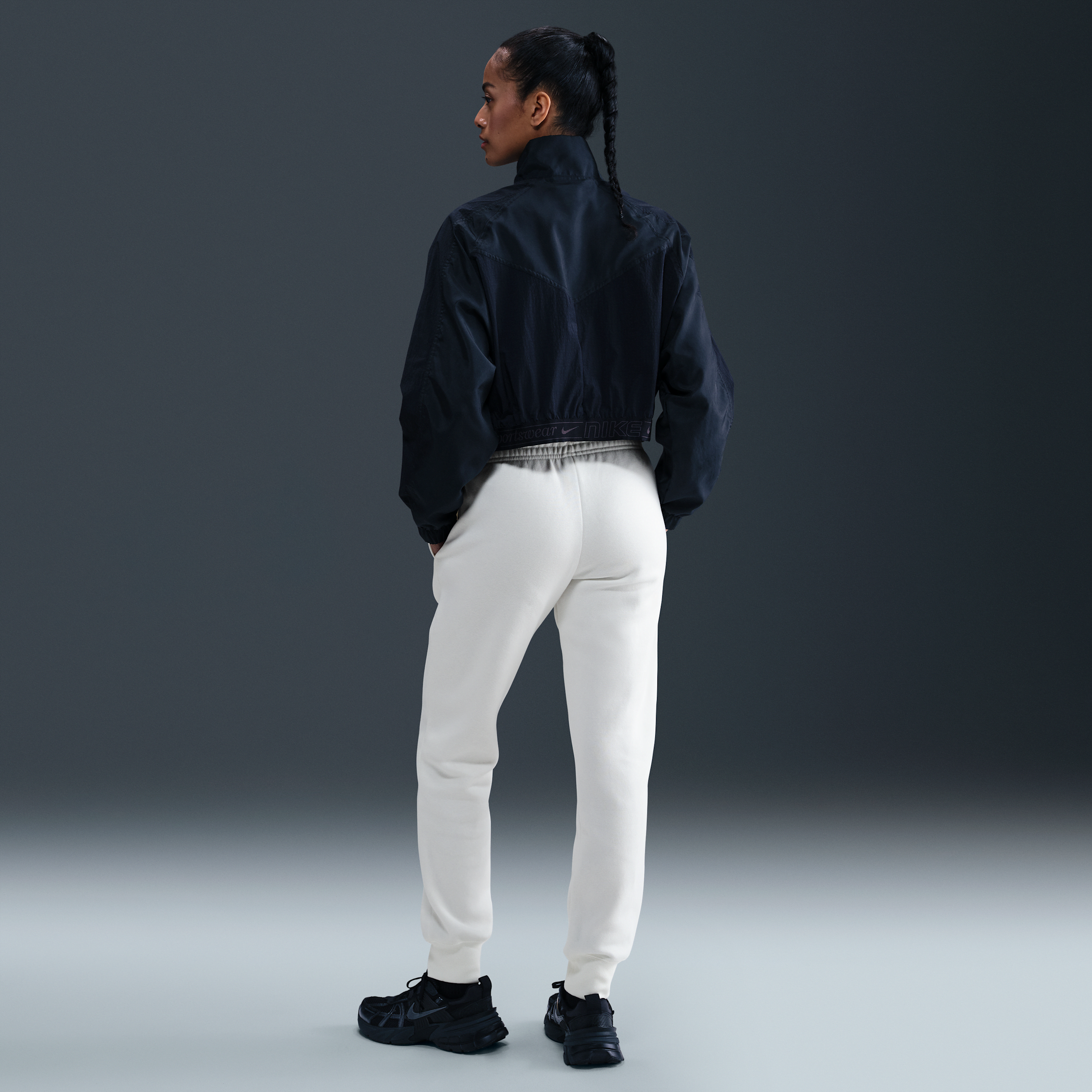 Pantalon de survêtement taille mi-haute Nike Sportswear Phoenix Fleece pour femme - Blanc