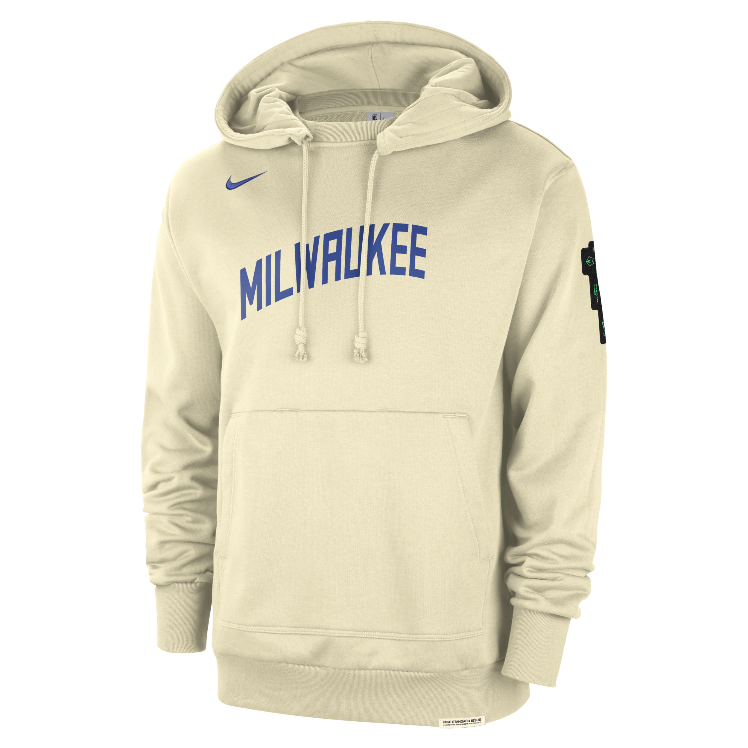 Nike Milwaukee Bucks Standard Issue 2023 24 City Edition NBA Courtside hoodie voor heren Bruin