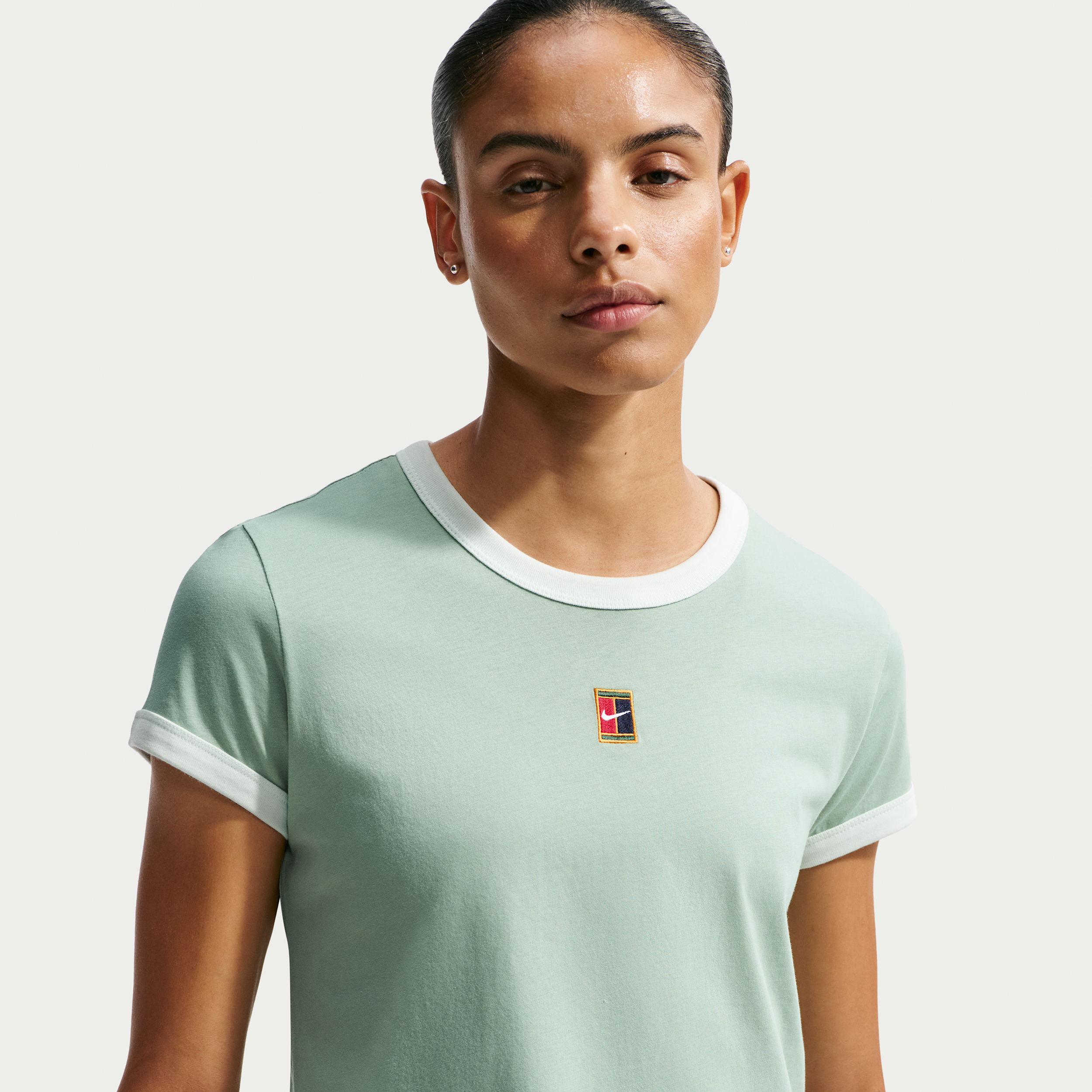 Thumbnail - Nike Heritage Tennis Kurzarmshirt (Damen) - Grün