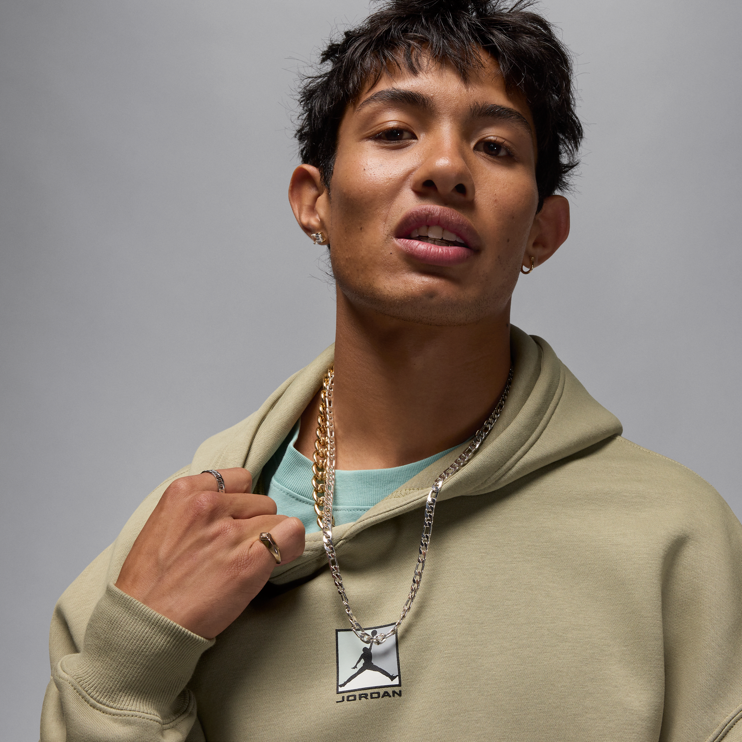 Thumbnail - Jordan Brooklyn Fleece-Hoodie mit Grafik (Herren) - Braun