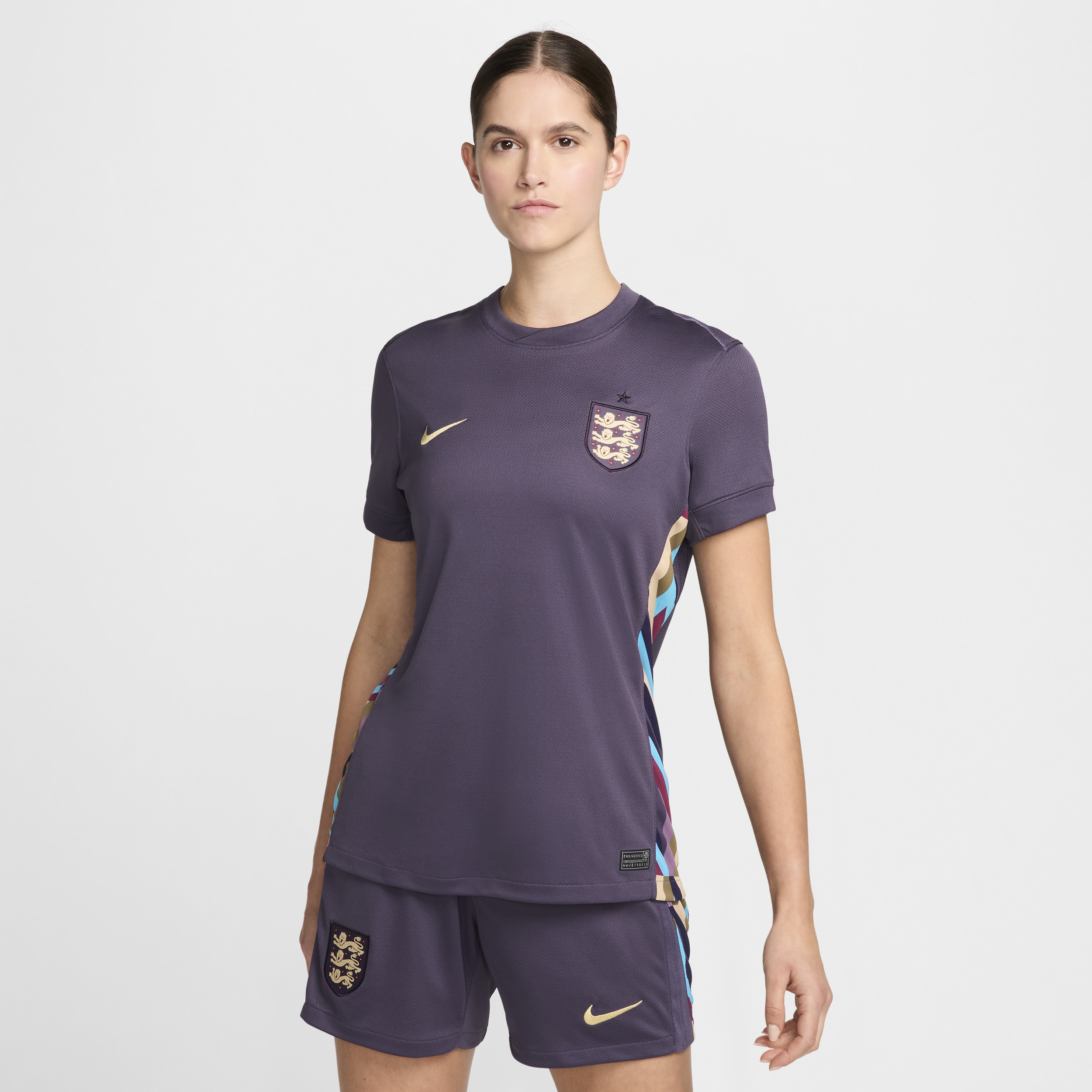 Nike Engeland (herenelftal) 2024 25 Stadium Uit Dri-FIT replica voetbalshirt voor dames Paars