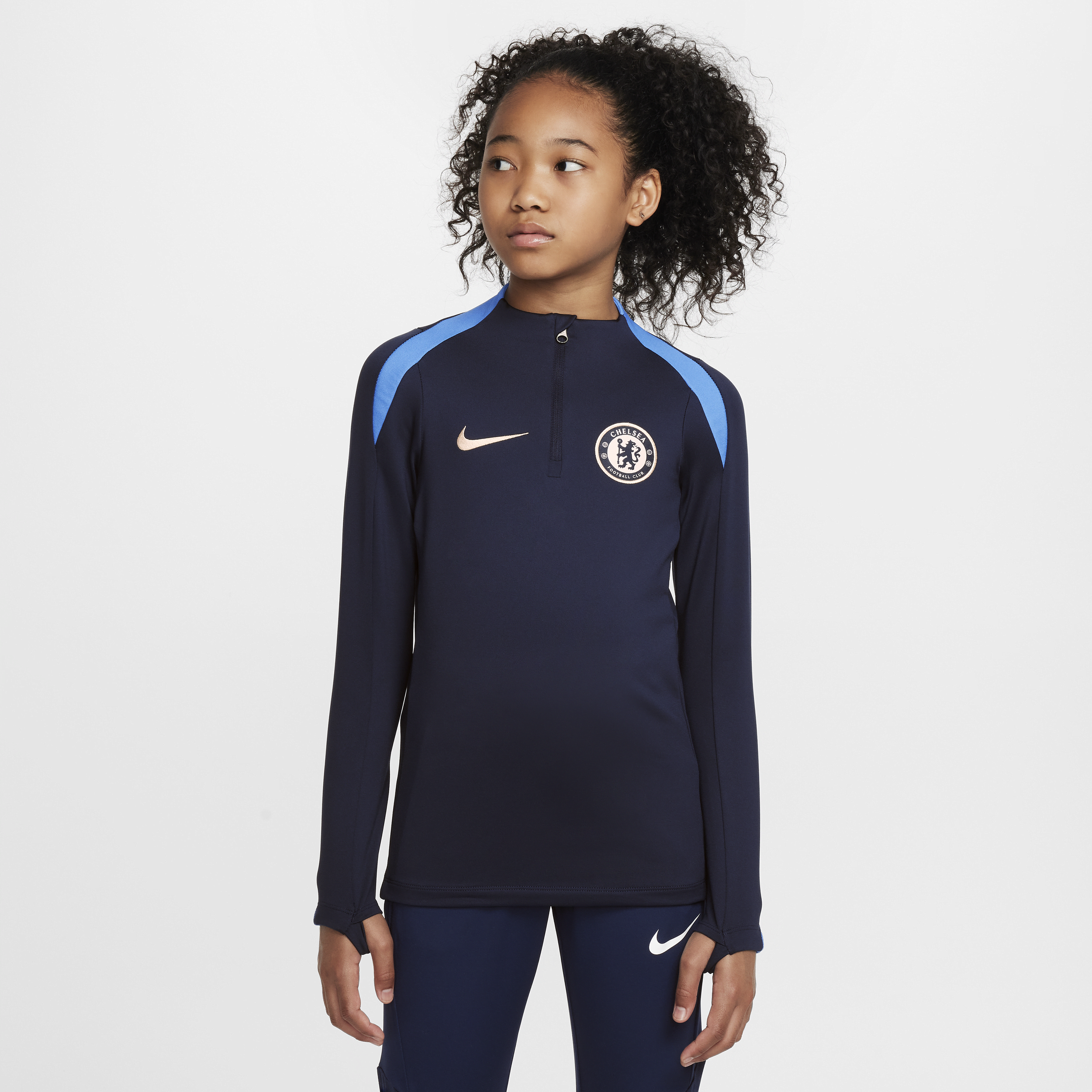 Haut d'entraînement de football Nike Dri-FIT Chelsea FC Strike pour ado - Bleu