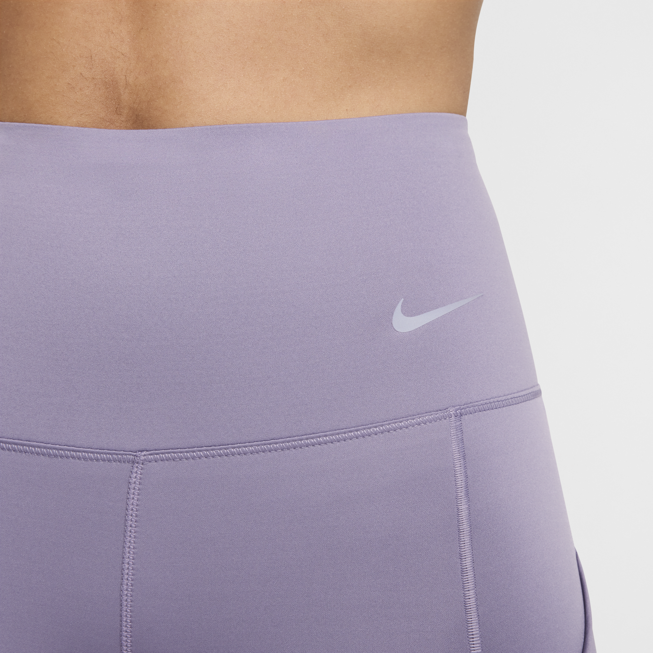 Nike Go 7 8-legging met hoge taille zakken en complete ondersteuning voor dames Paars