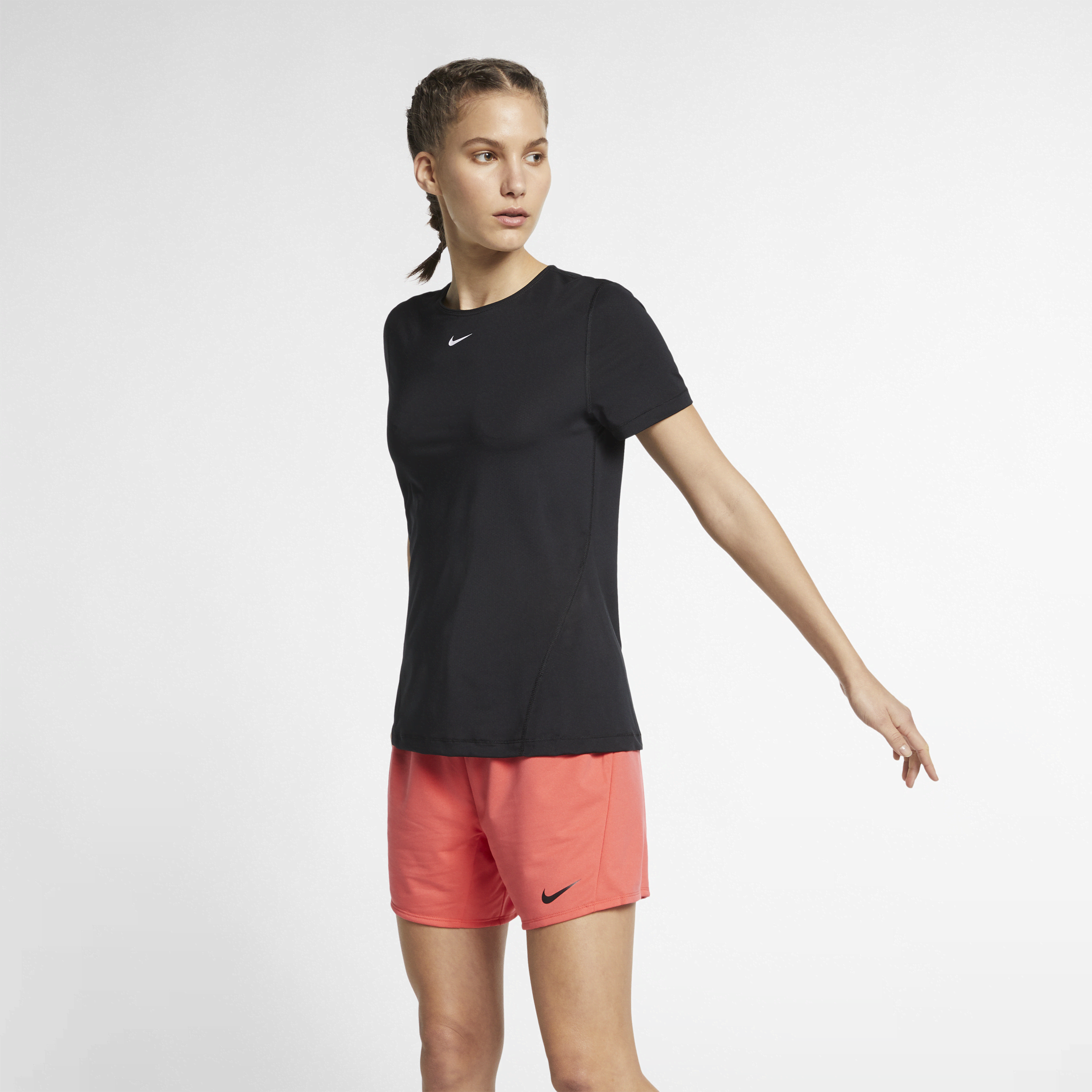 Damska koszulka treningowa z krótkim rękawem Nike Pro - Czerń