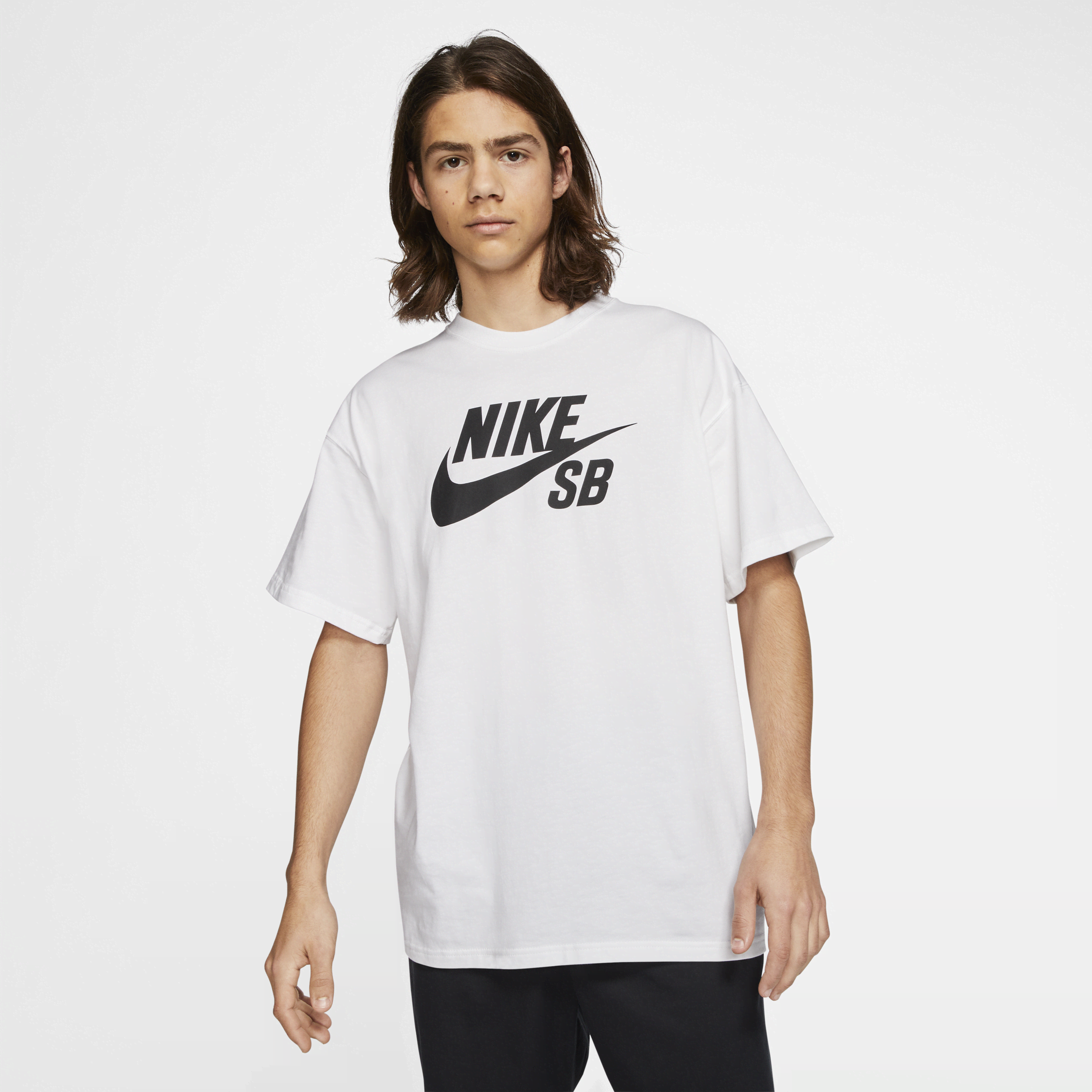 Tee-shirt de skateboard à logo Nike SB - Blanc