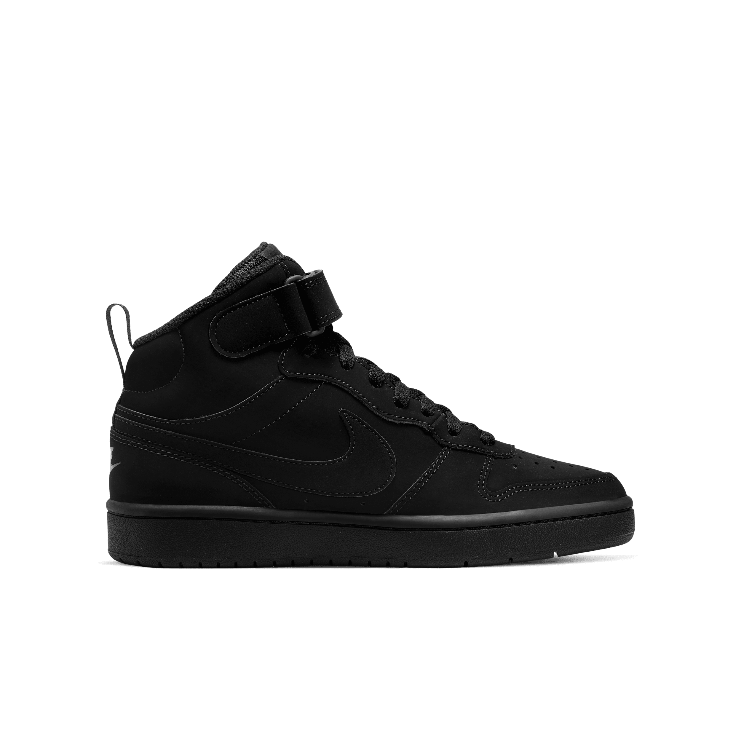 Thumbnail - Nike Court Borough Mid 2 Schuh (ältere Kinder) - Schwarz