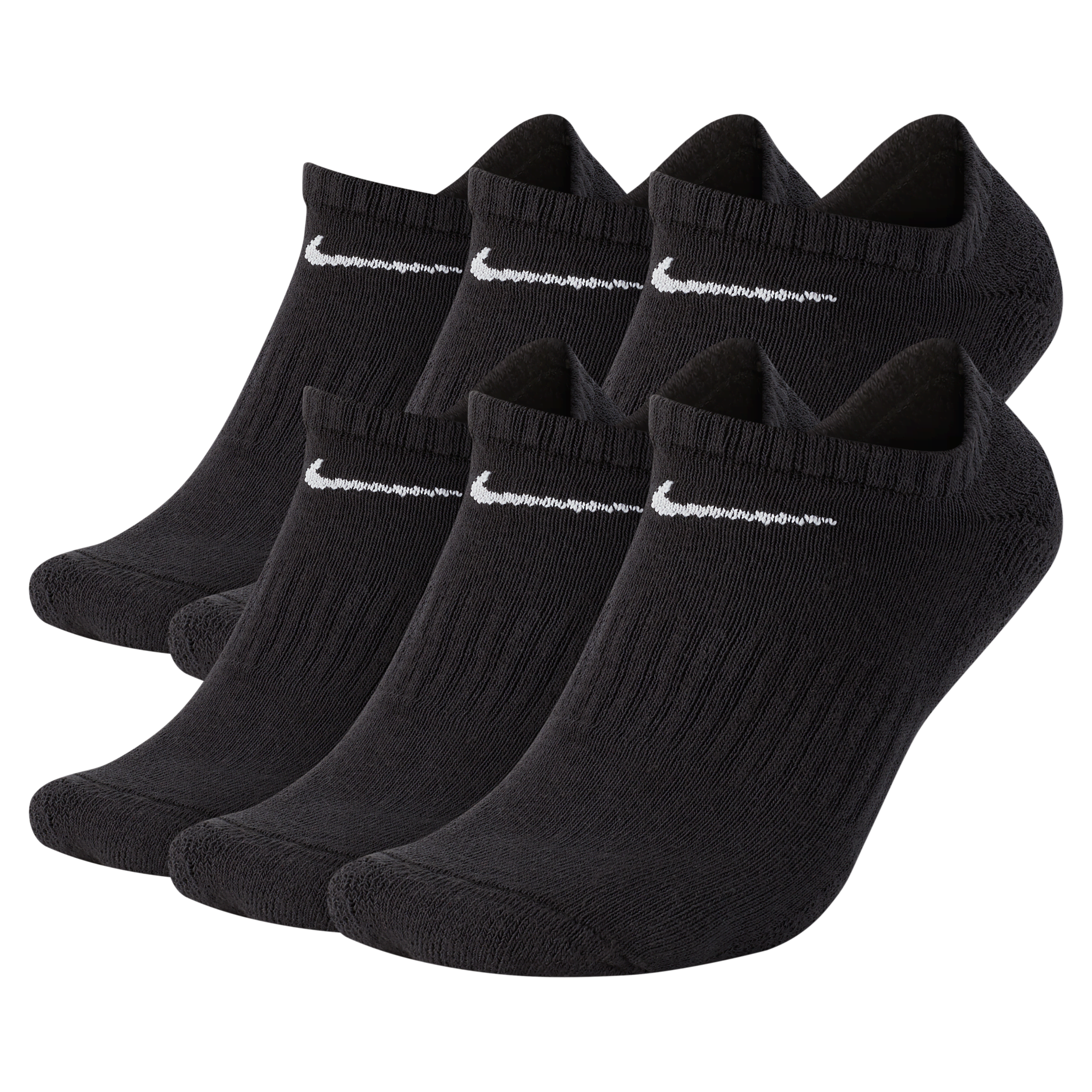 Thumbnail - Nike Everyday Cushioned No-Show-Trainingssocken (6 Paar) - Schwarz