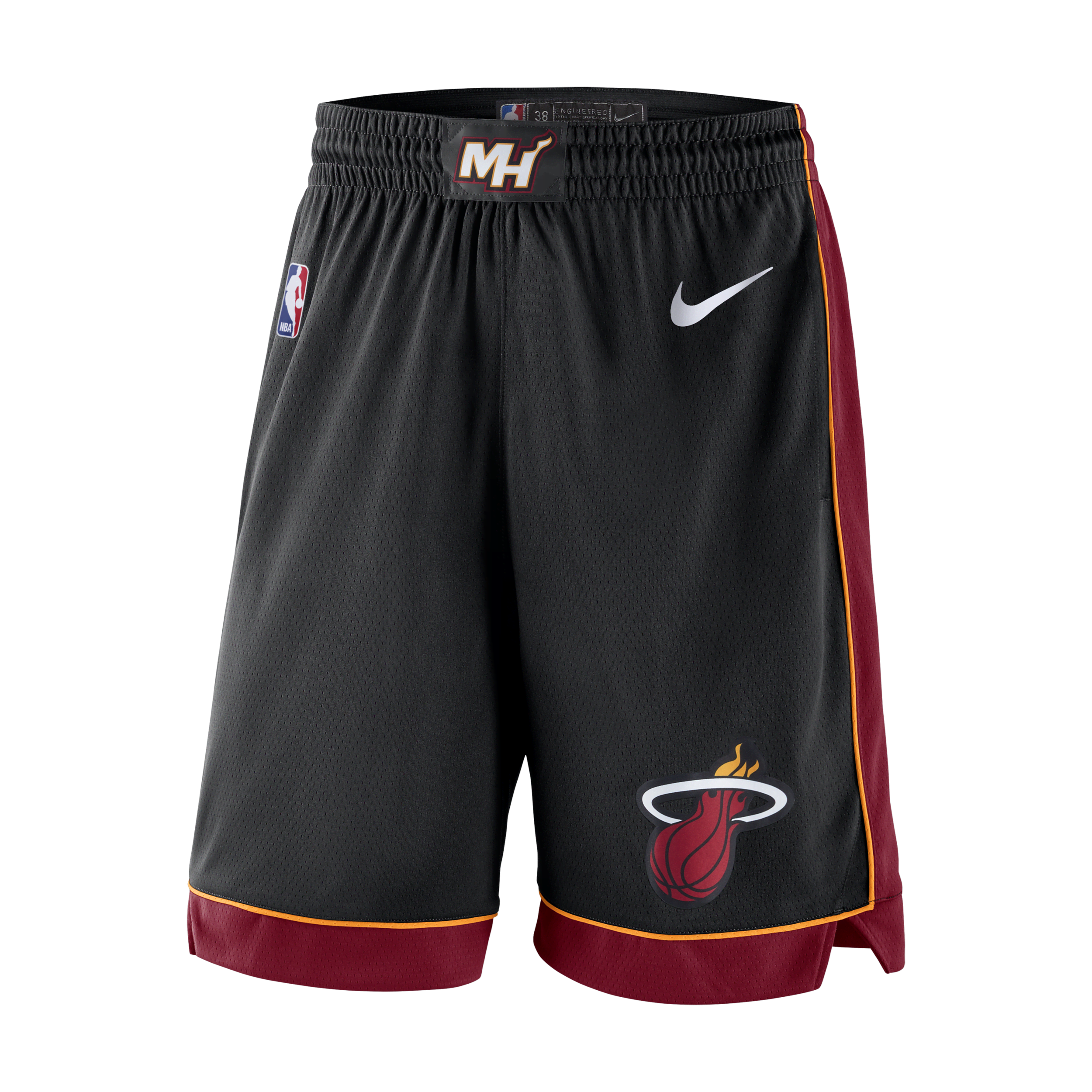 Image of Miami Heat Icon Edition Swingman Nike NBA-herenshorts - Zwart