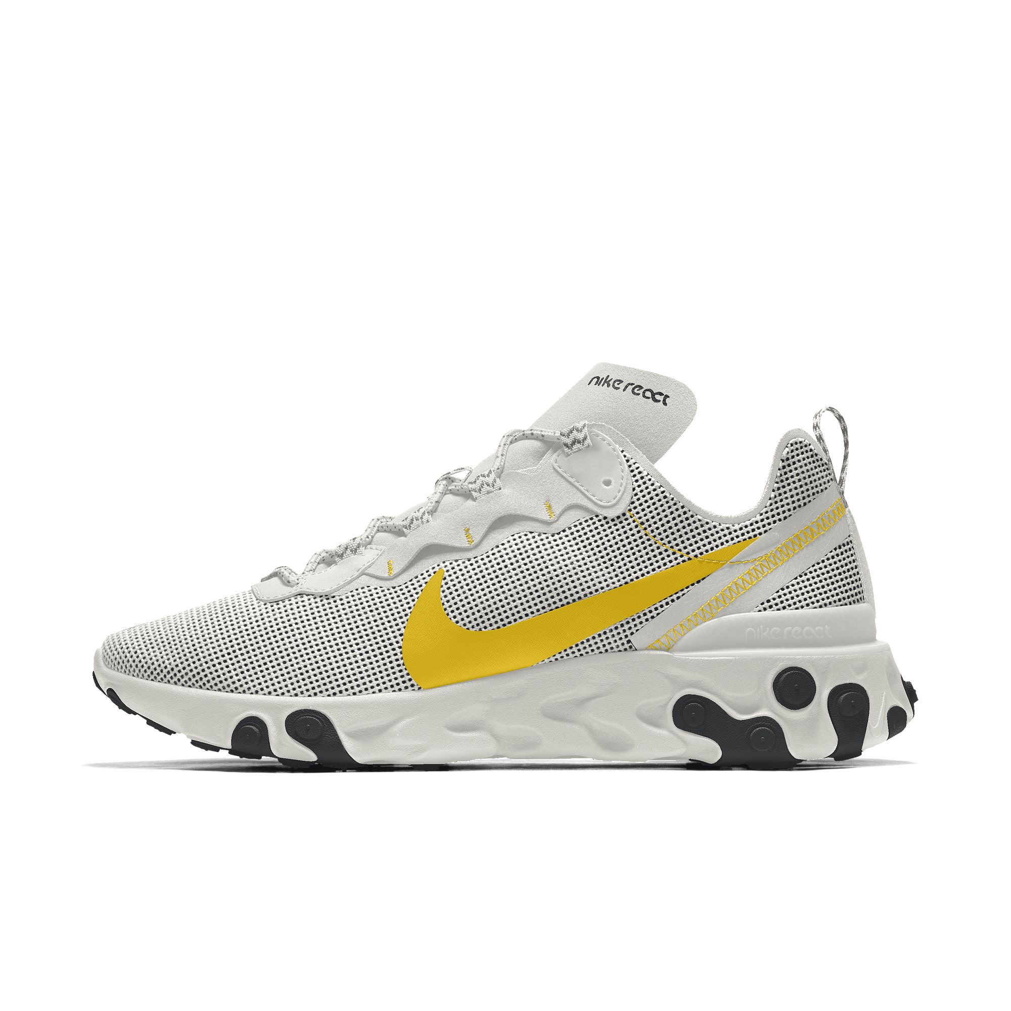 Męskie personalizowane buty Nike React Element 55 Premium By You - Żółty