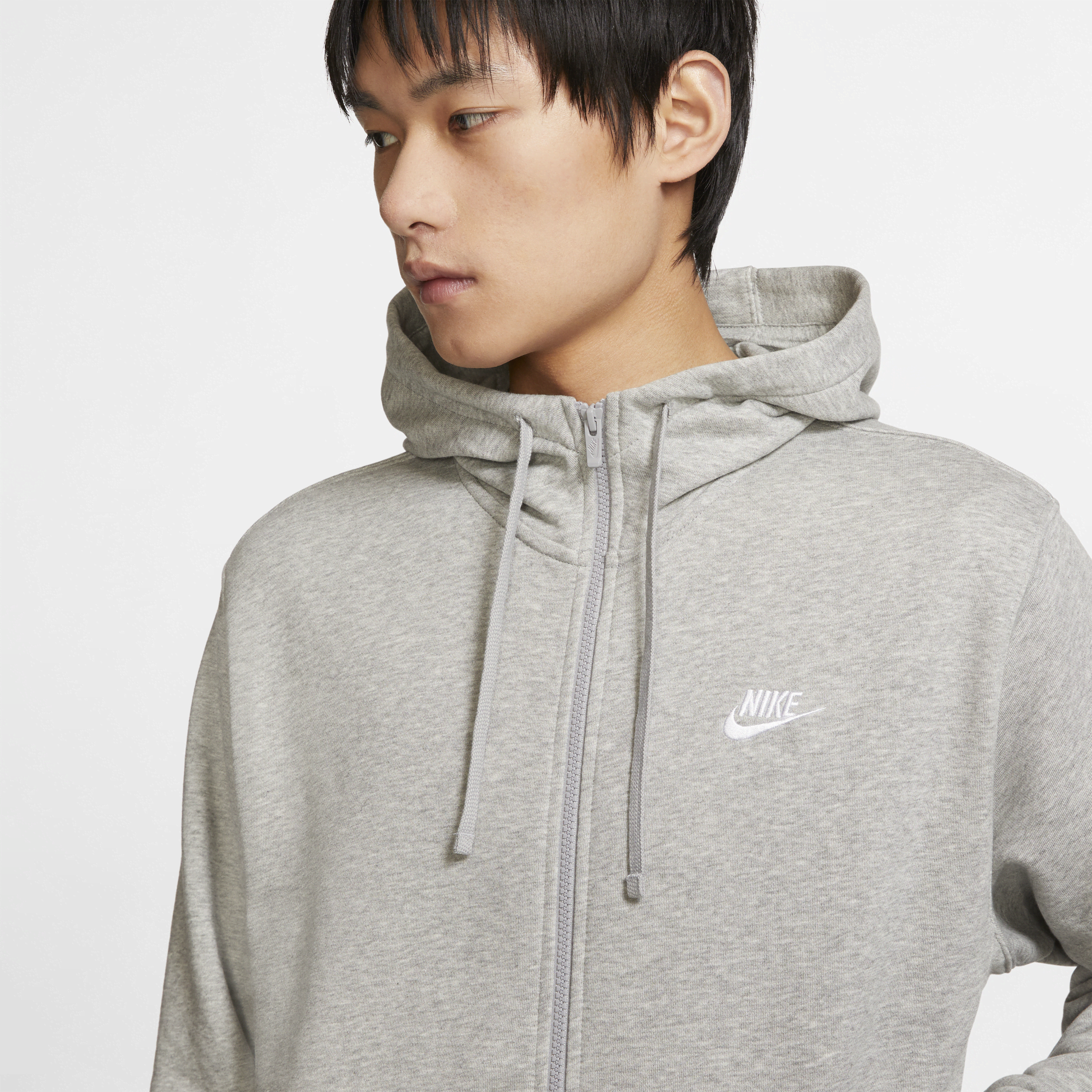 Sweat à capuche à zip Nike Sportswear Club pour homme - Gris