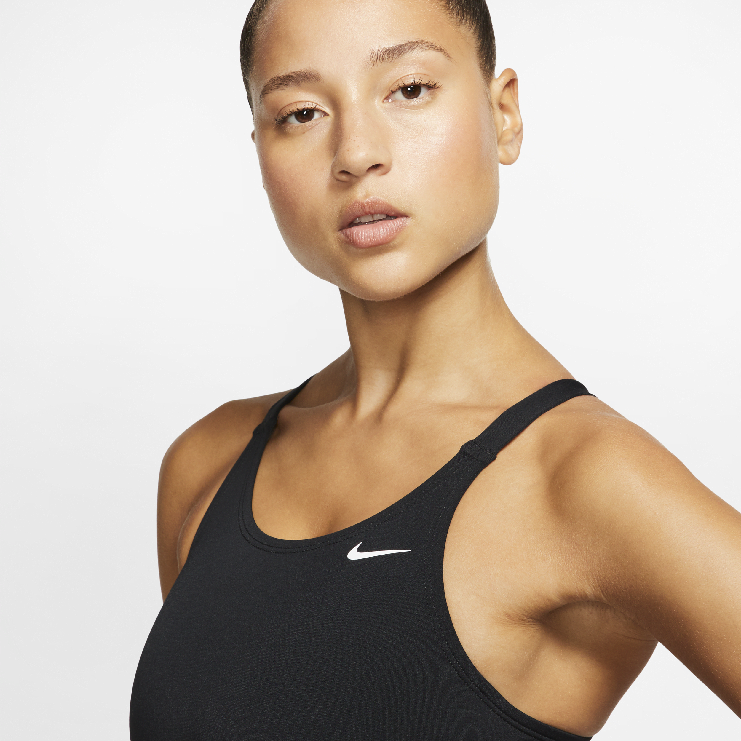 Nike Poly Solid Fastback zwempak voor dames Zwart