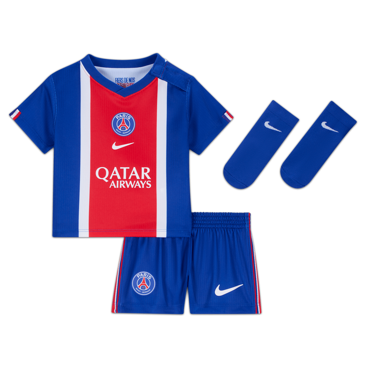 Ensemble 3 pièces Replica Nike Football Paris Saint-Germain 2026 Stadium Domicile pour bébé et tout-petit - Bleu