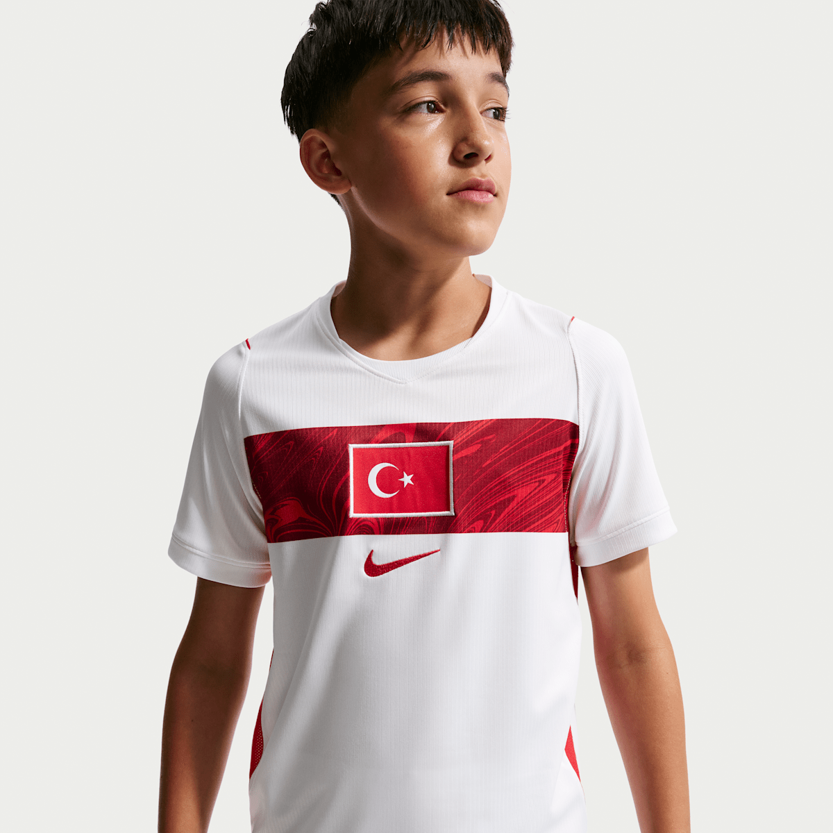 Haut de foot Replica Nike Dri-FIT Turquie 2026 Stadium Extérieur pour homme - Blanc