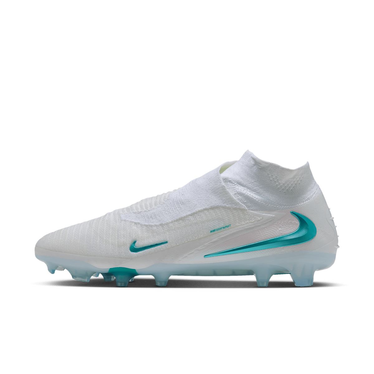 Crampons de foot pour terrain sec Nike Phantom 6 High Elite - Blanc