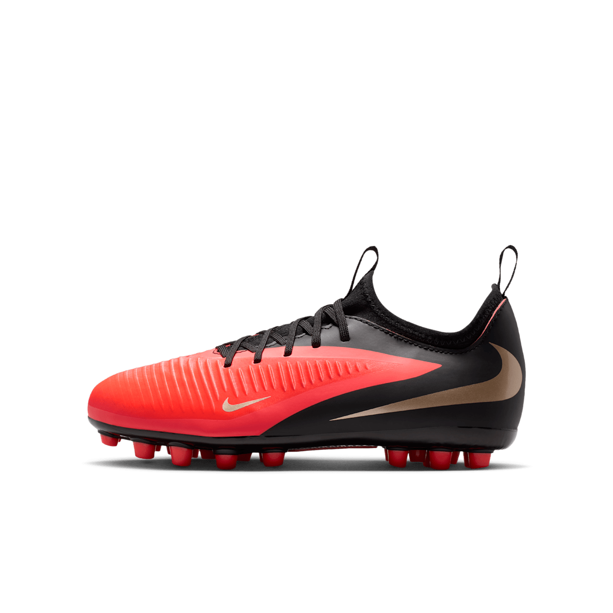 Chaussure de foot à crampons pour terrain synthétique Nike Jr. Phantom 6 Low Academy pour ado - Rouge