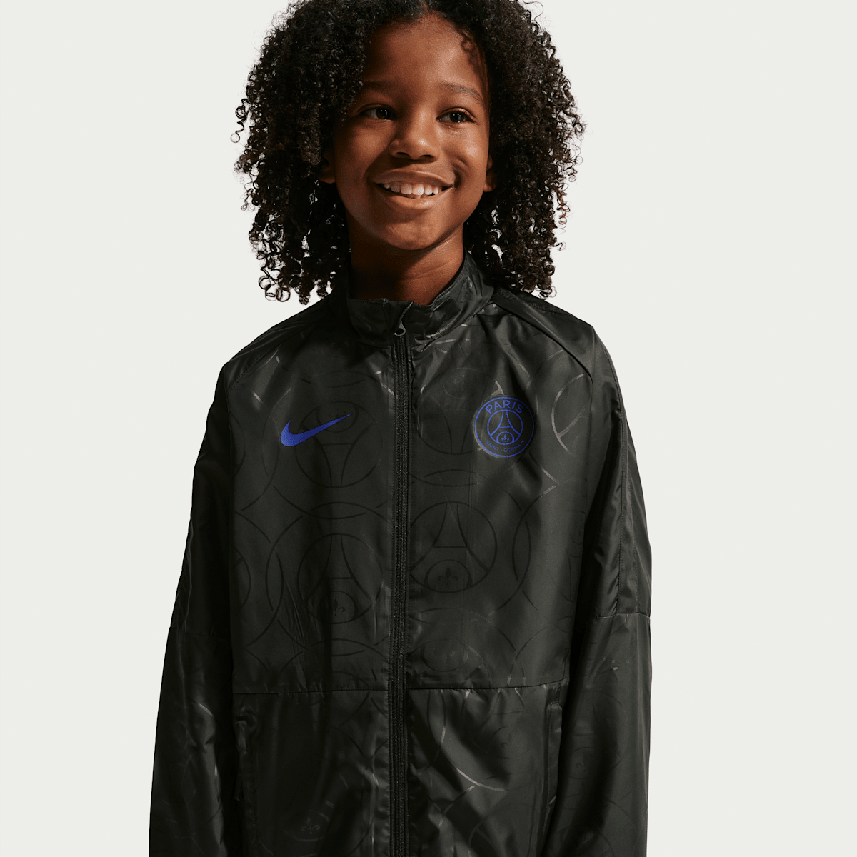 Veste déperlante Nike Football Paris Saint-Germain Academy AWF Domicile pour pré-ado - Noir