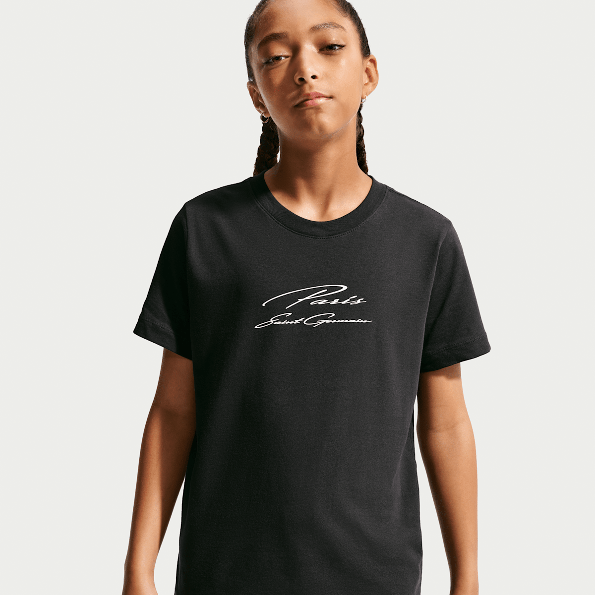 T-shirt Nike Football Paris Saint-Germain Premium pour pré-ado - Noir