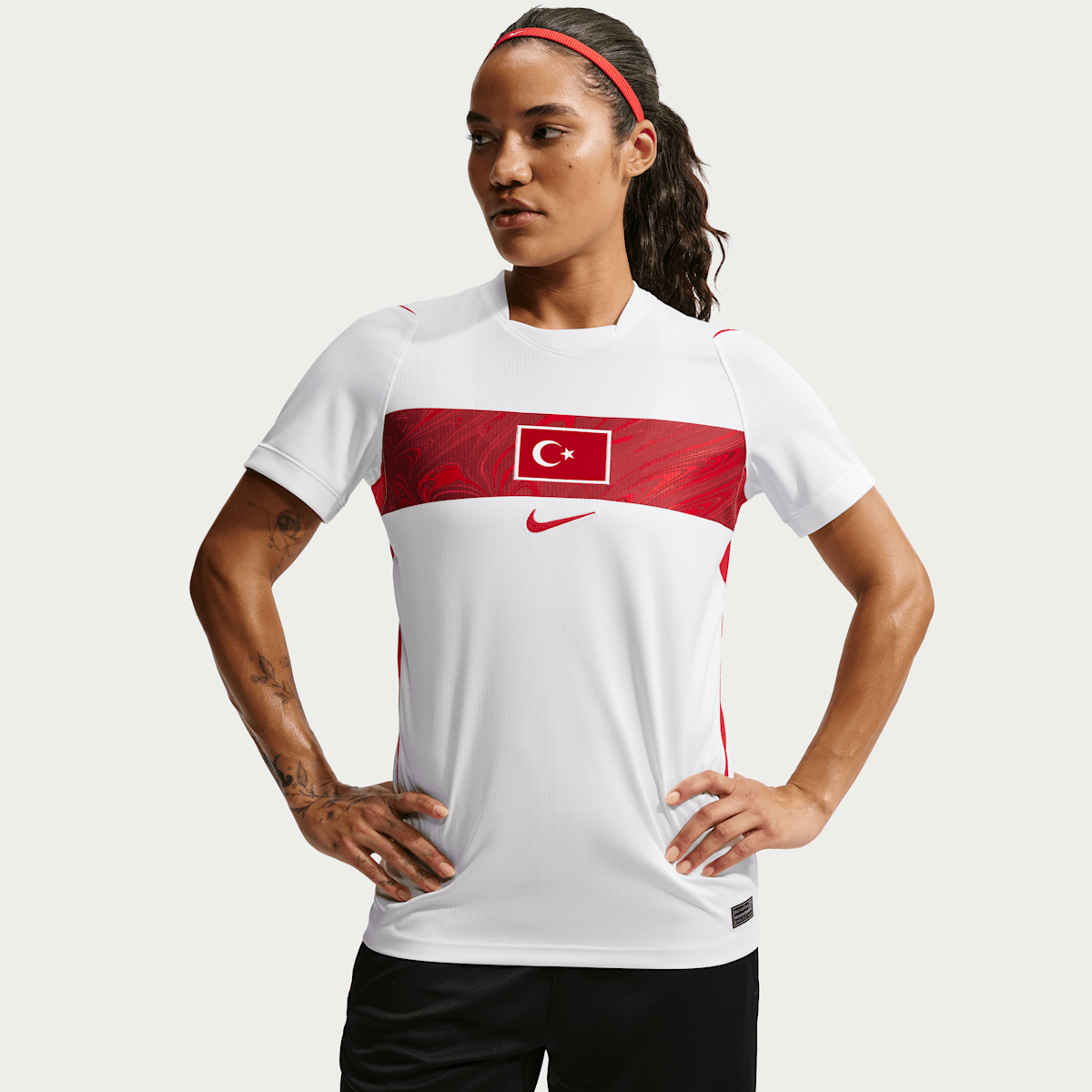 Haut de foot Replica Nike Dri-FIT Turquie 2026 Stadium Extérieur pour homme - Blanc