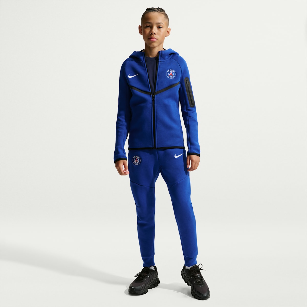 Pantalon de survêtement Nike Football Paris Saint-Germain Tech Fleece pour ado (garçon) - Bleu