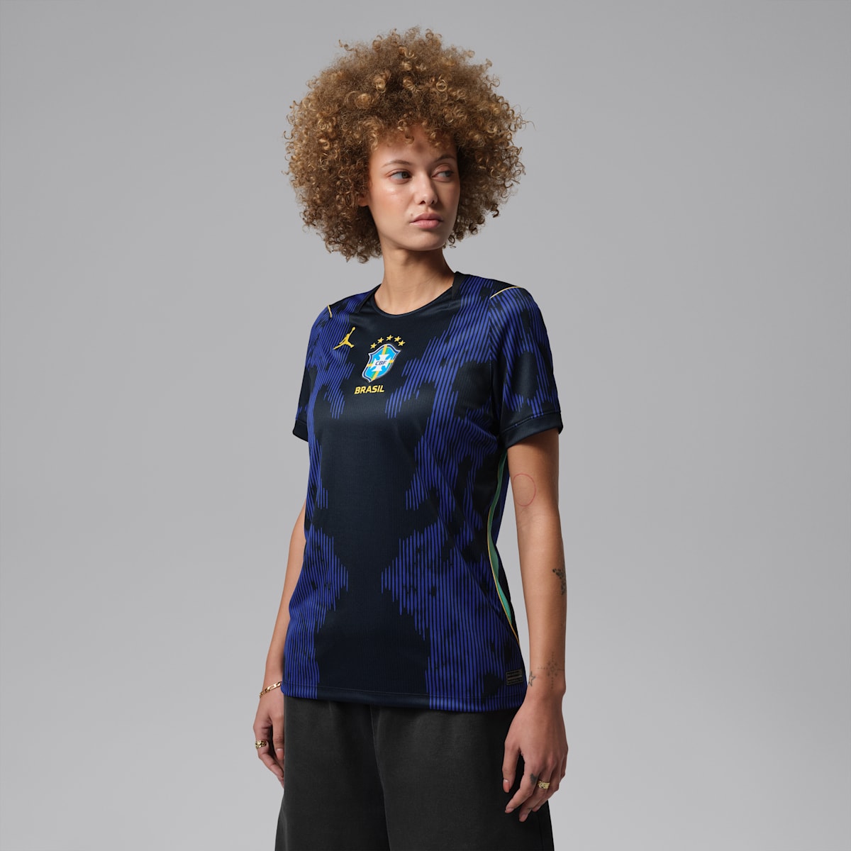 Maillot de foot Nike Dri-FIT Brésil 2026 Stadium Extérieur pour femme - Bleu