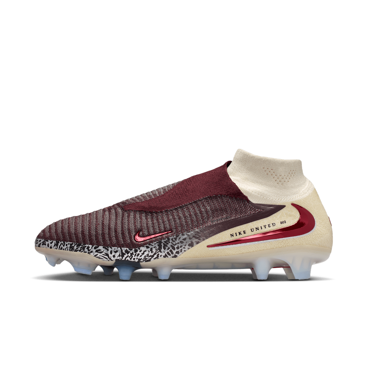 Crampons de foot pour terrain sec Nike United Phantom 6 High Elite - Rouge