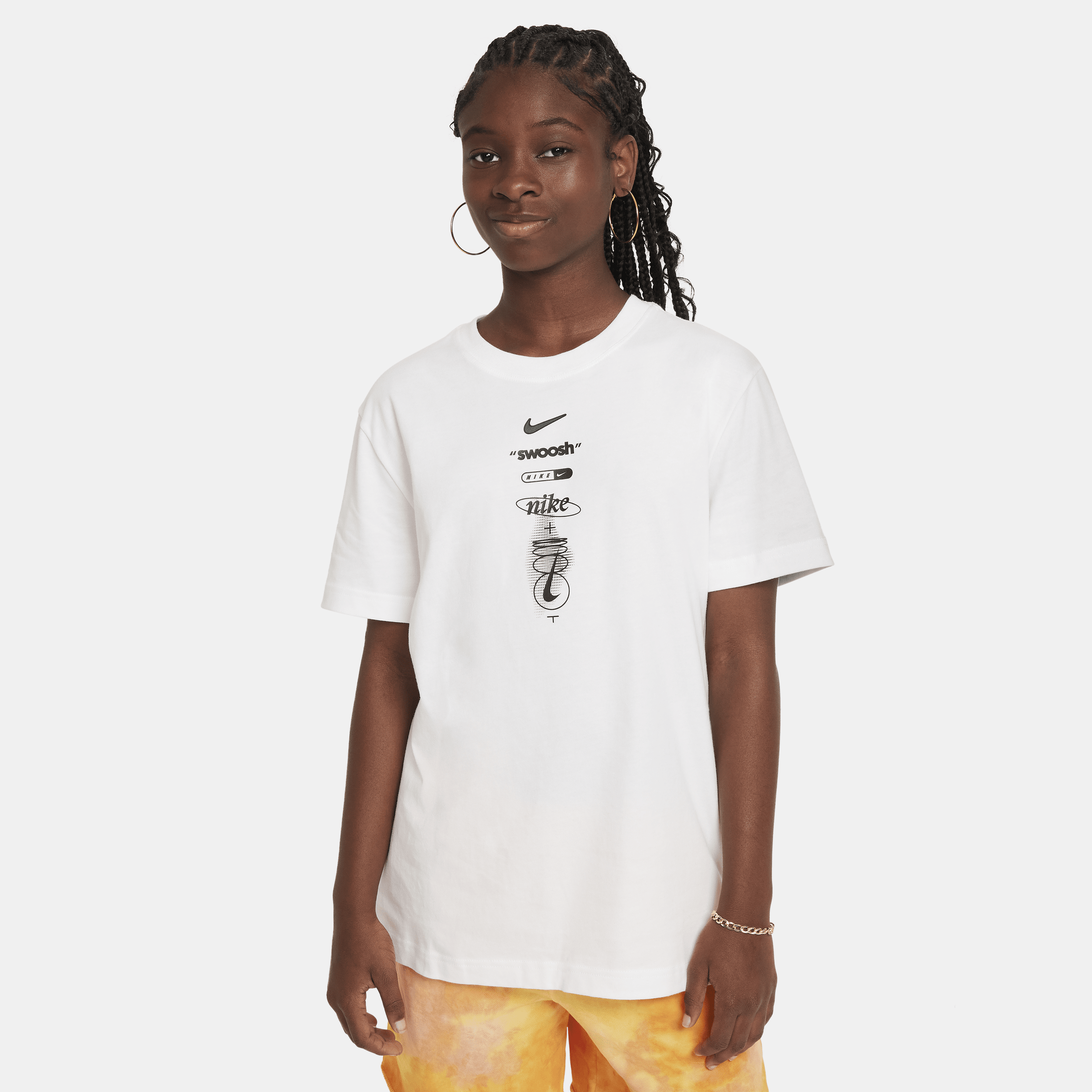 Nike Sportswear-T-shirt til større børn (piger) - hvid