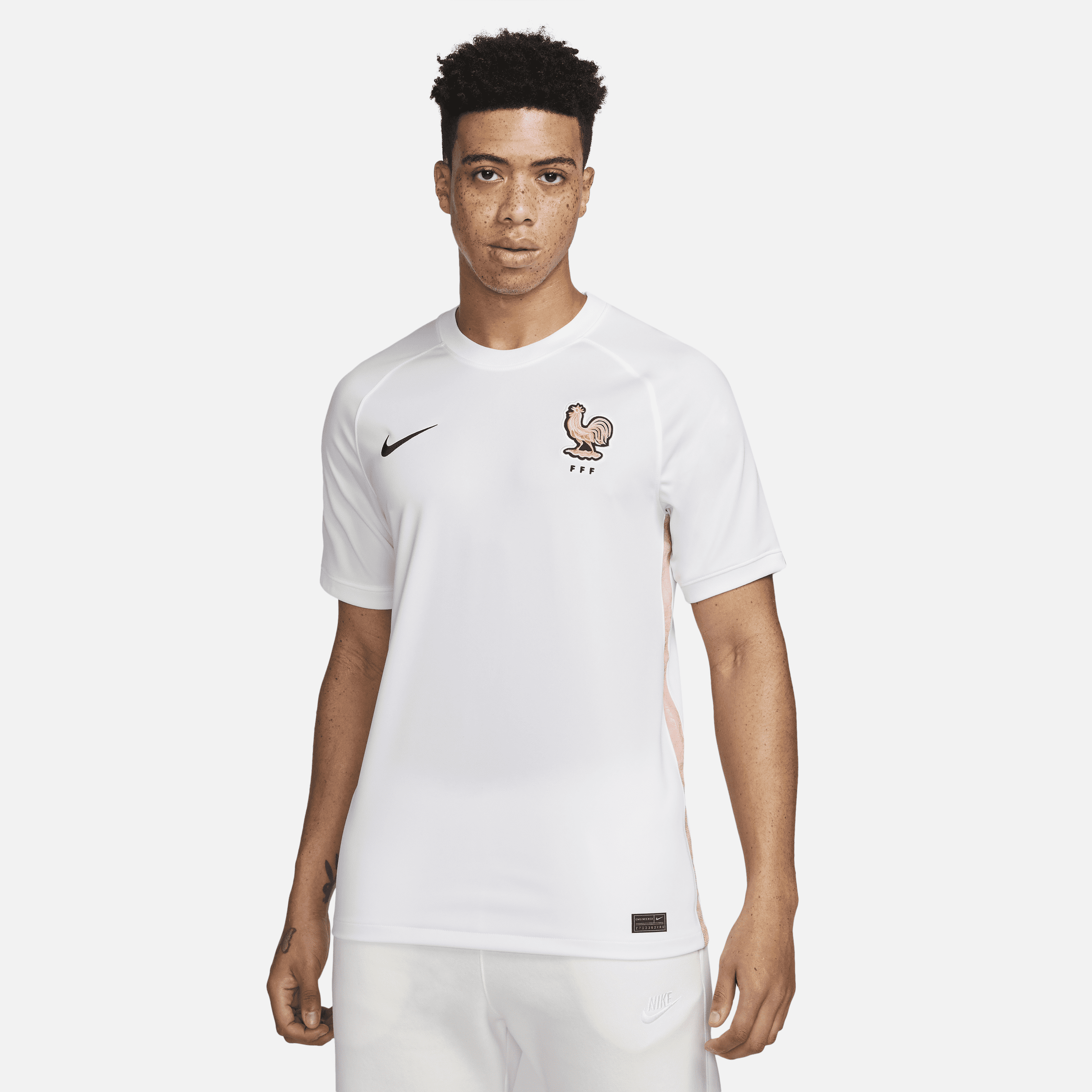 FFF 2022 Stadium Away Nike Dri-FIT-fodboldtrøje til mænd - hvid