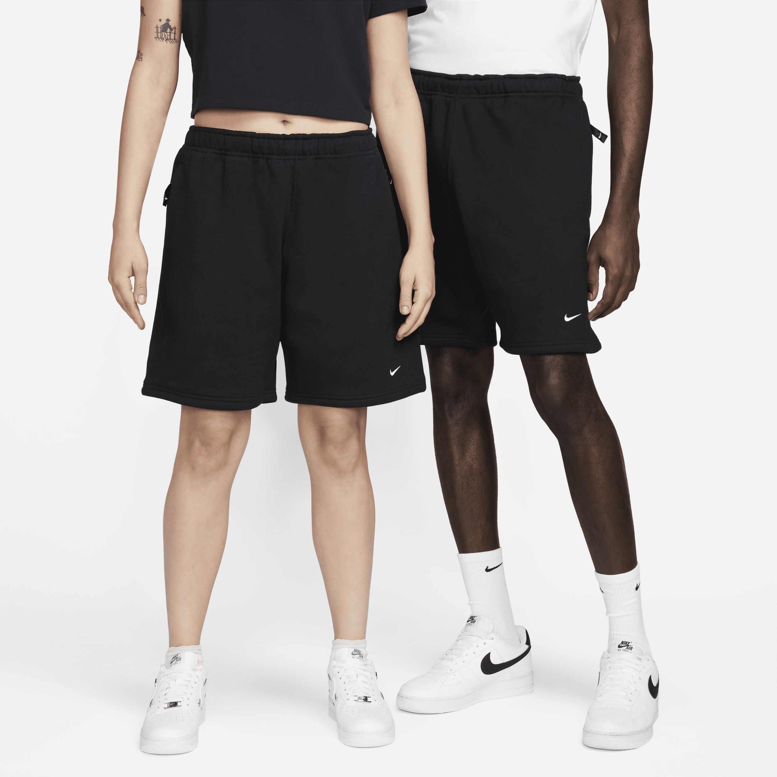 Nike Solo Swoosh Fleeceshorts - Zwart